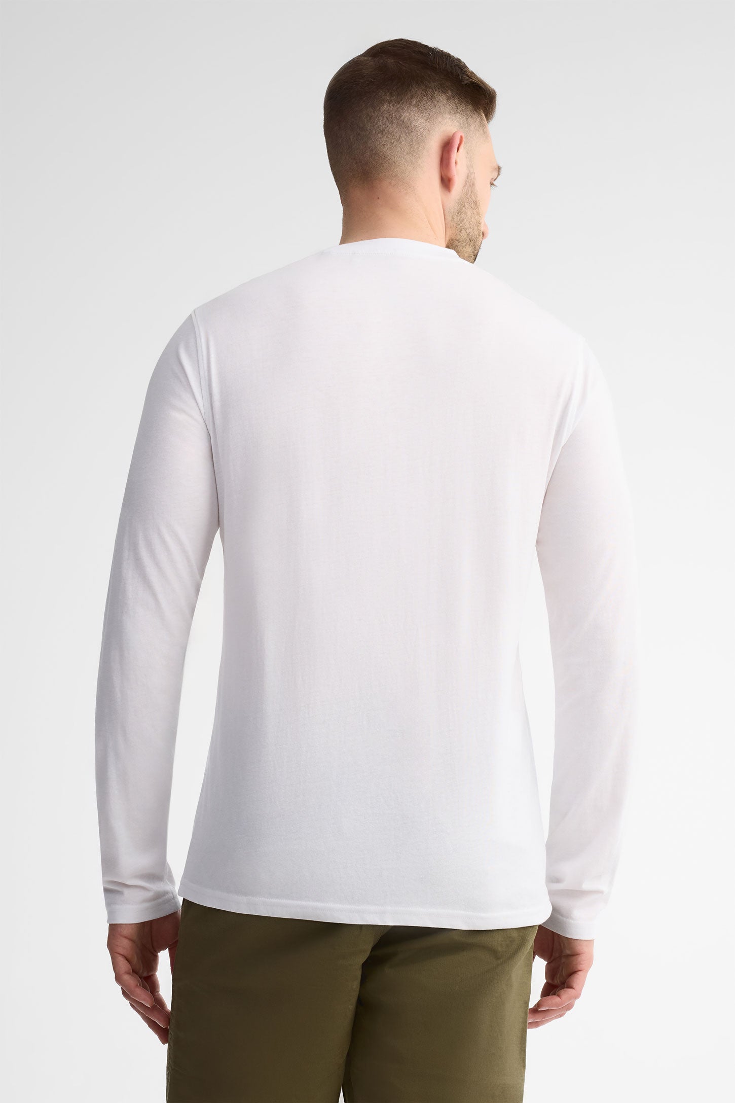 Chandail manches longues coton - Homme && BLANC