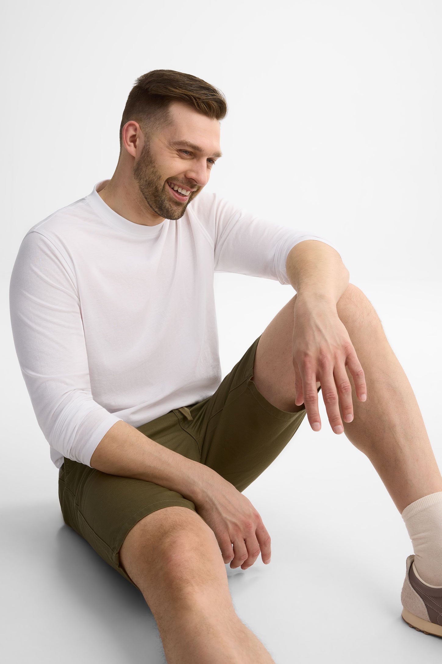 Chandail manches longues coton - Homme && BLANC