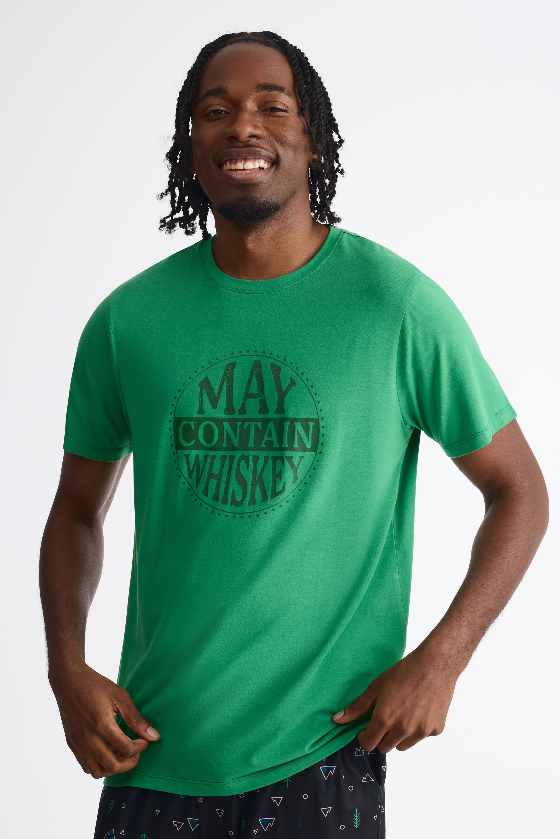 Haut pyjama graphique 2/40$ – Homme && VERT