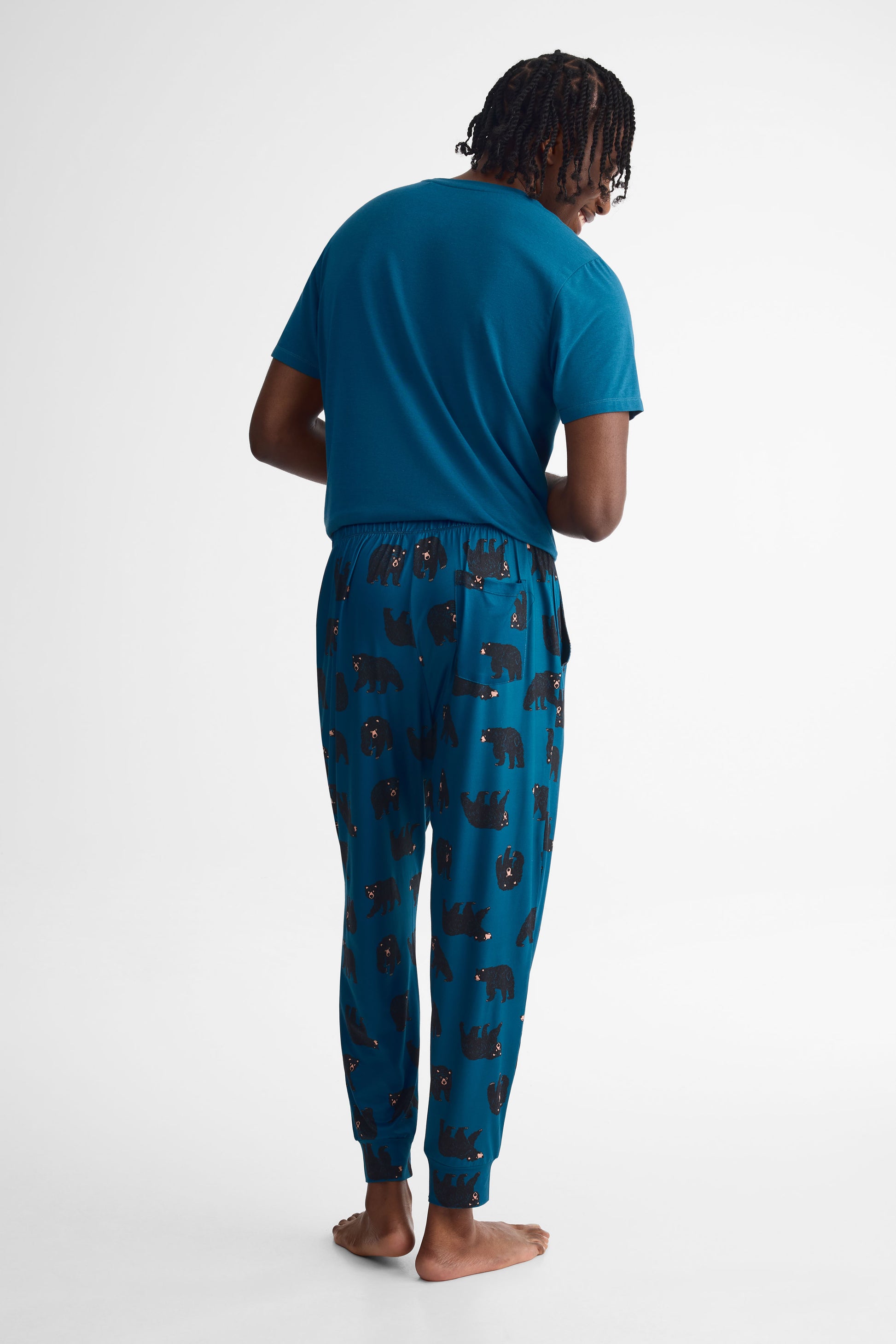 Pantalon pyjama imprimé 2/40$ && BLEU MARINE MUL