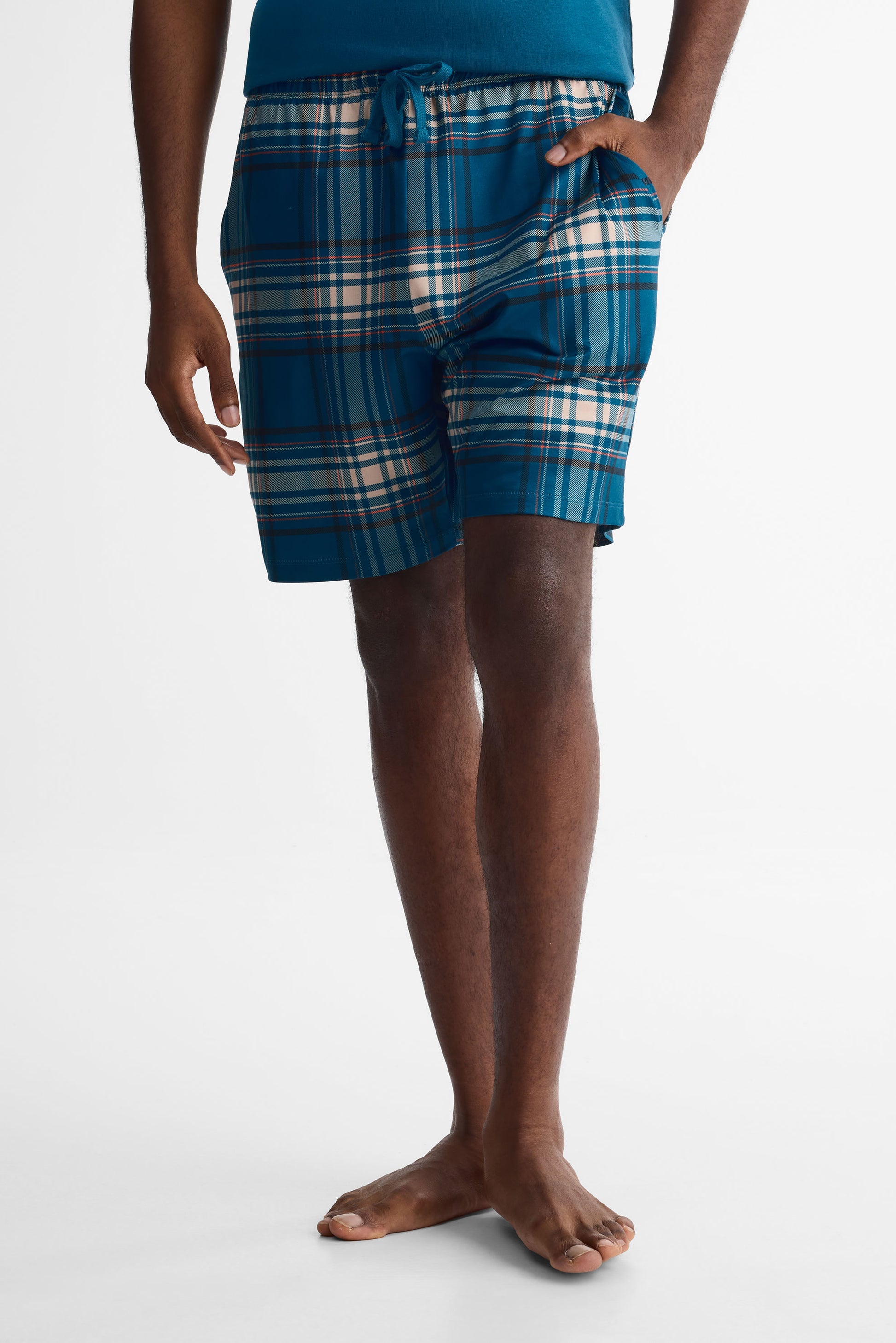 Short élastique à cordon ajustable 2/40$ – Homme && BEIGE/MULTI