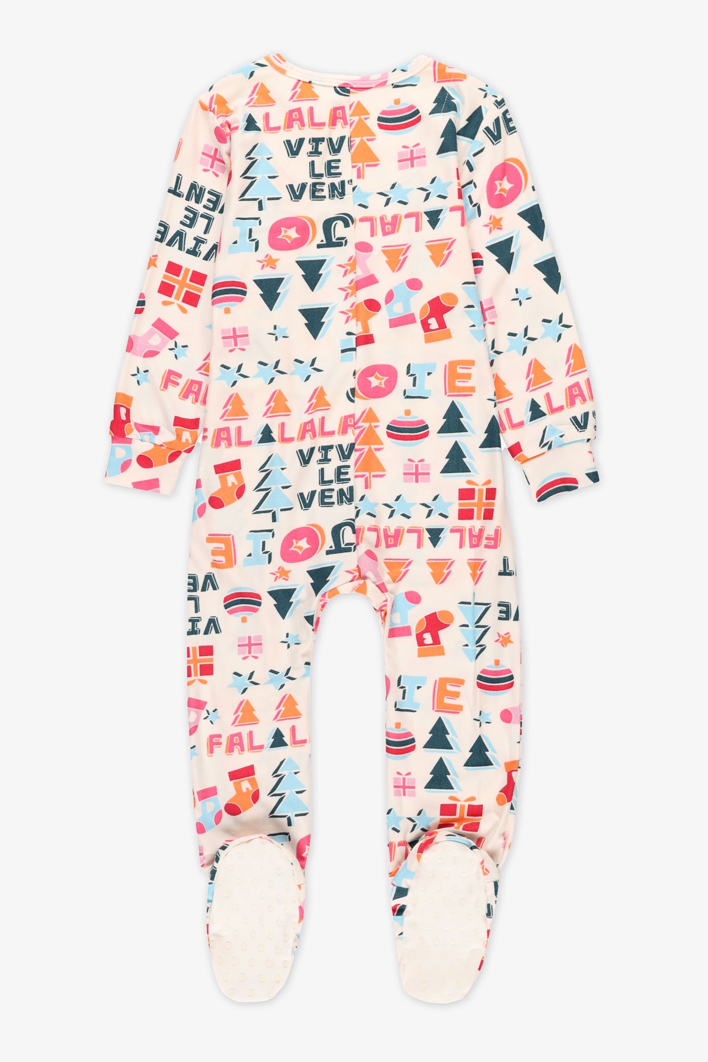 Pyjama 1 pièce unisexe anti-dérapant - Bébé garçon && BLANC CASSÉ/MULTI