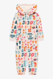 Pyjama 1 pièce à capuchon - Enfant fille && BLANC CASSÉ/MULTI