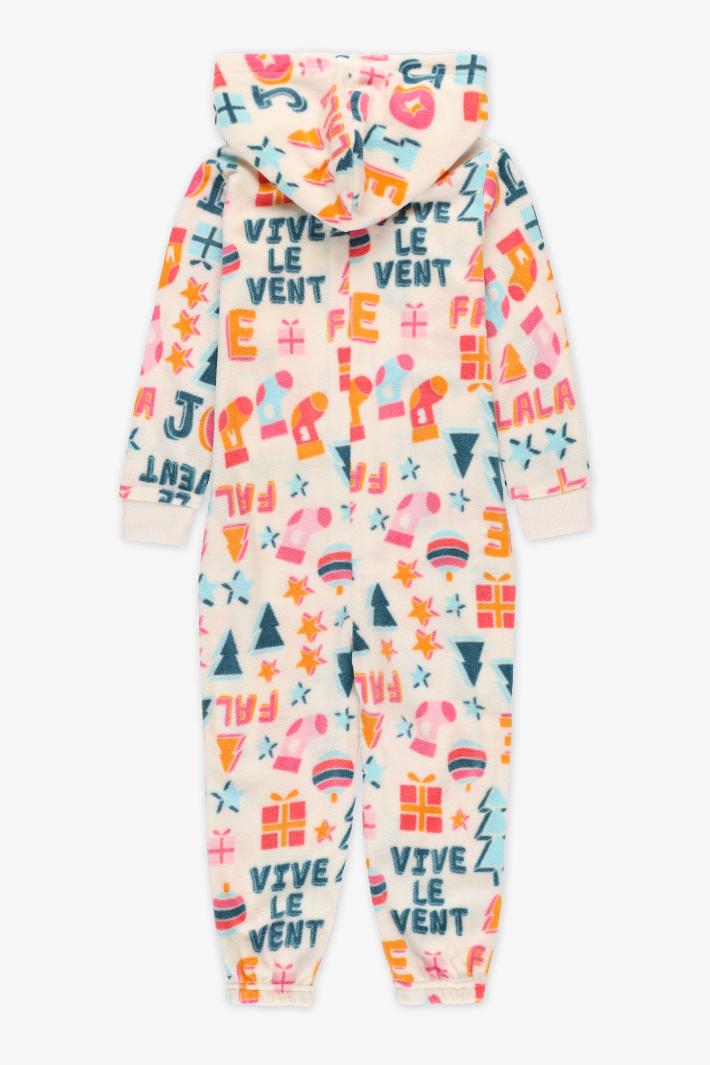 Pyjama 1 pièce à capuchon - Enfant fille && BLANC CASSÉ/MULTI