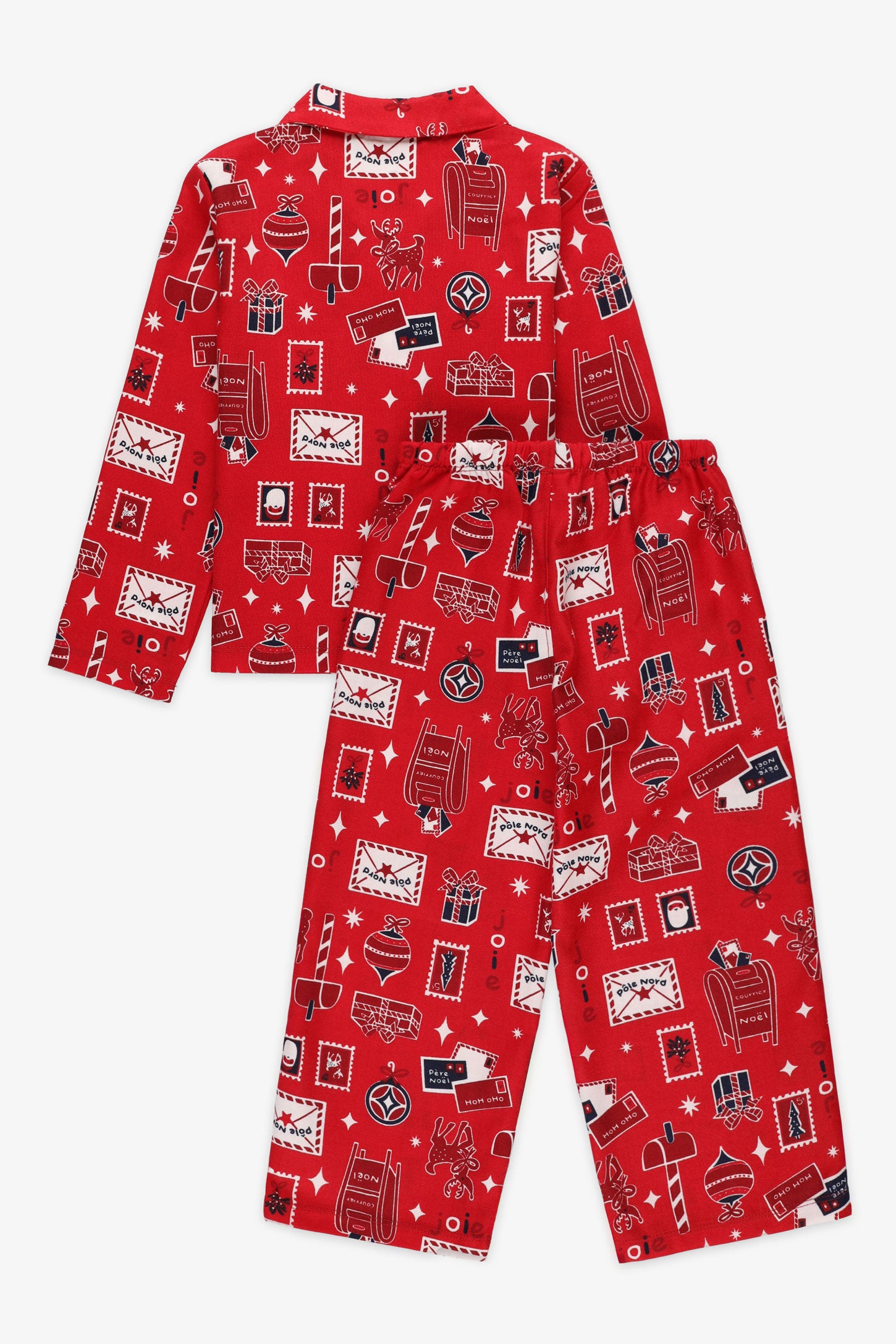 Ensemble 2 pièces, chemise et pantalon - Enfant fille && ROUGE/MULTI