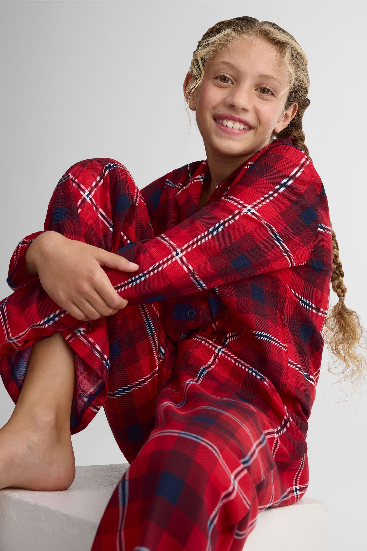 Pantalon élastique à la taille - Ado fille && ROUGE/MULTI