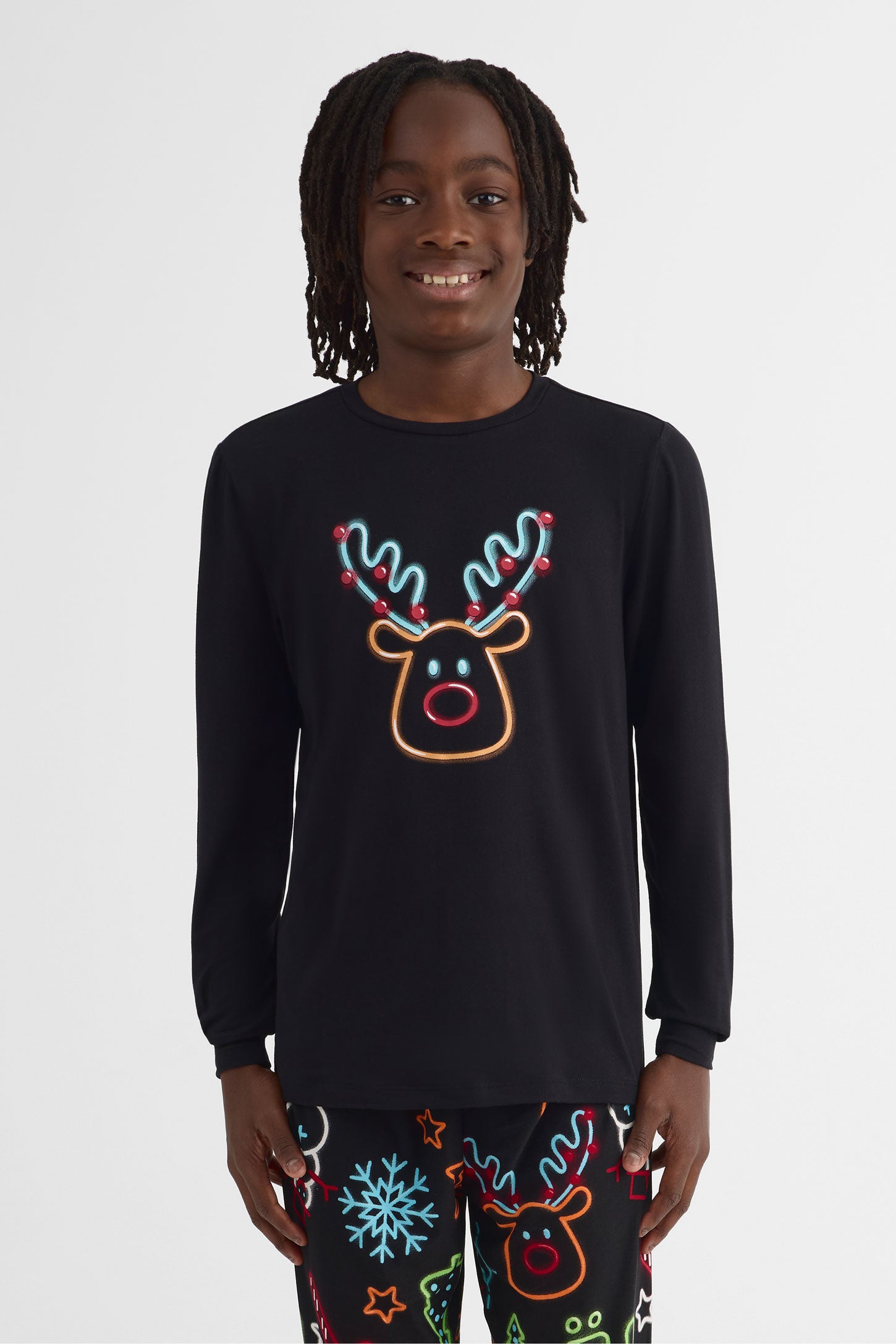 Pyjama 2 pièces graphique - Ado garçon && NOIR