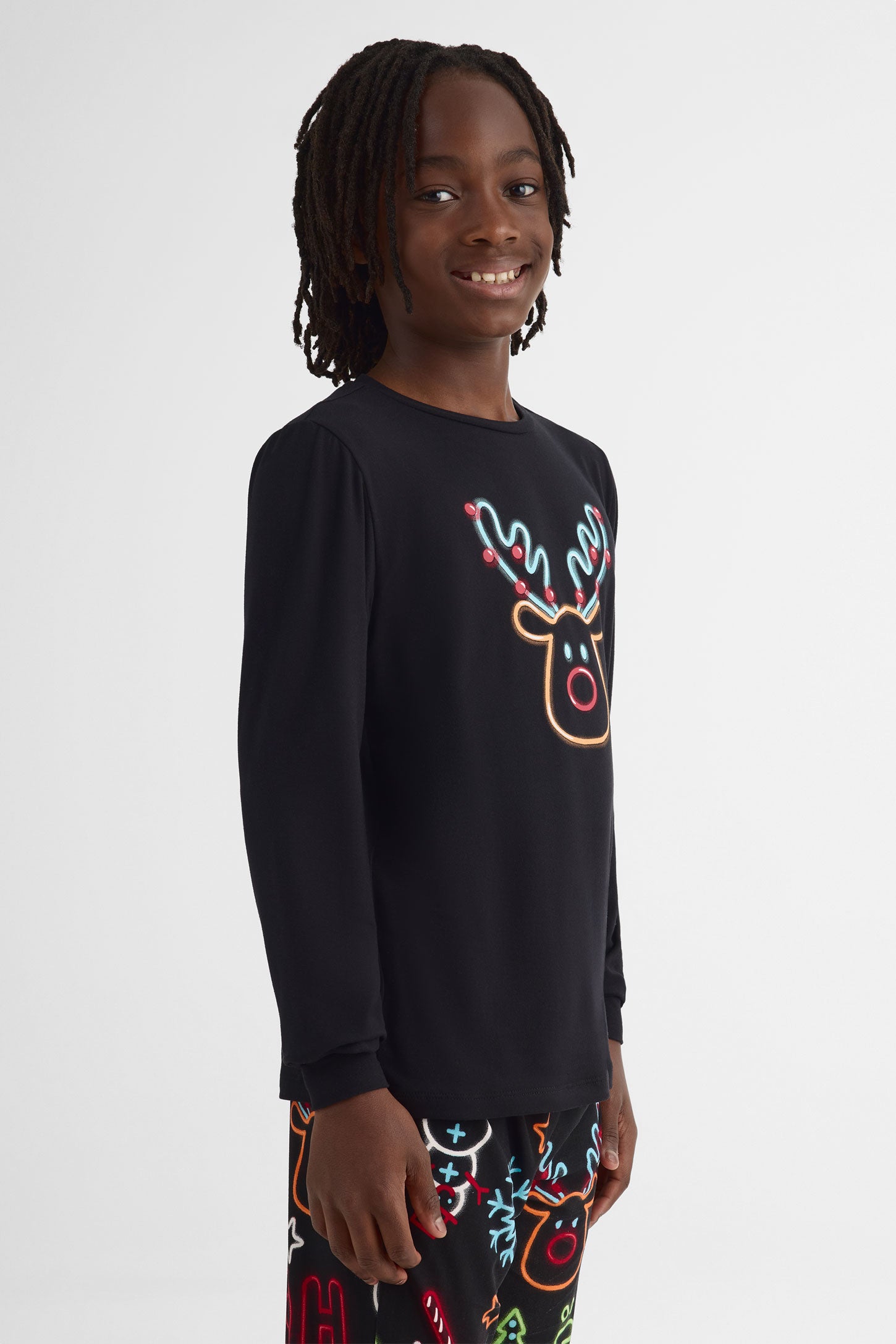 Pyjama 2 pièces graphique - Ado garçon && NOIR