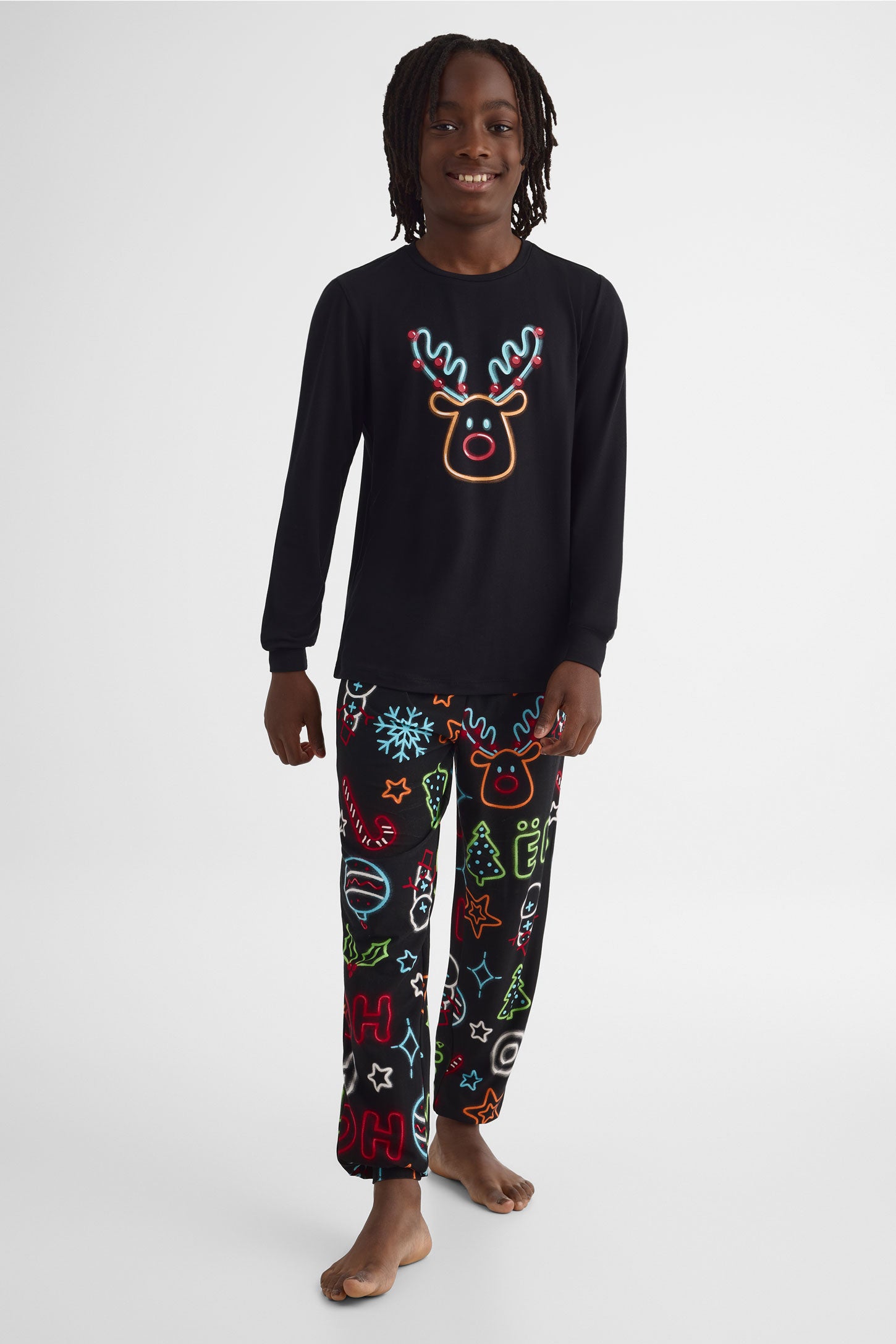 Pyjama 2 pièces graphique - Ado garçon && NOIR