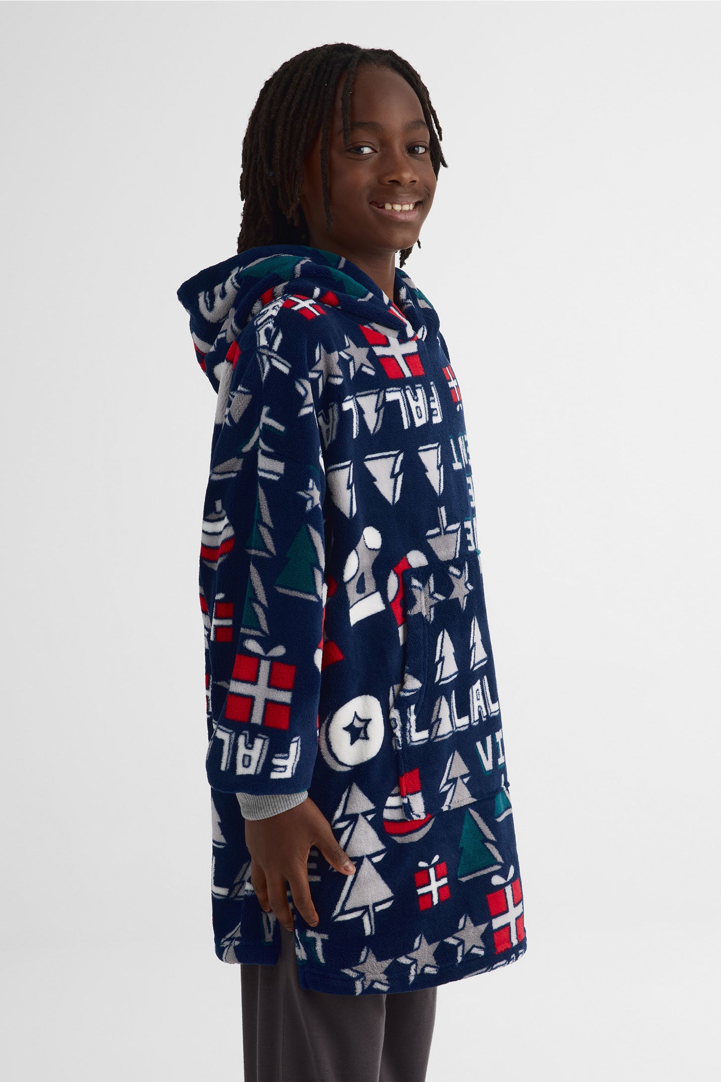 Chandail oversize à capuchon – Ado garçon && MARIN/MULTI