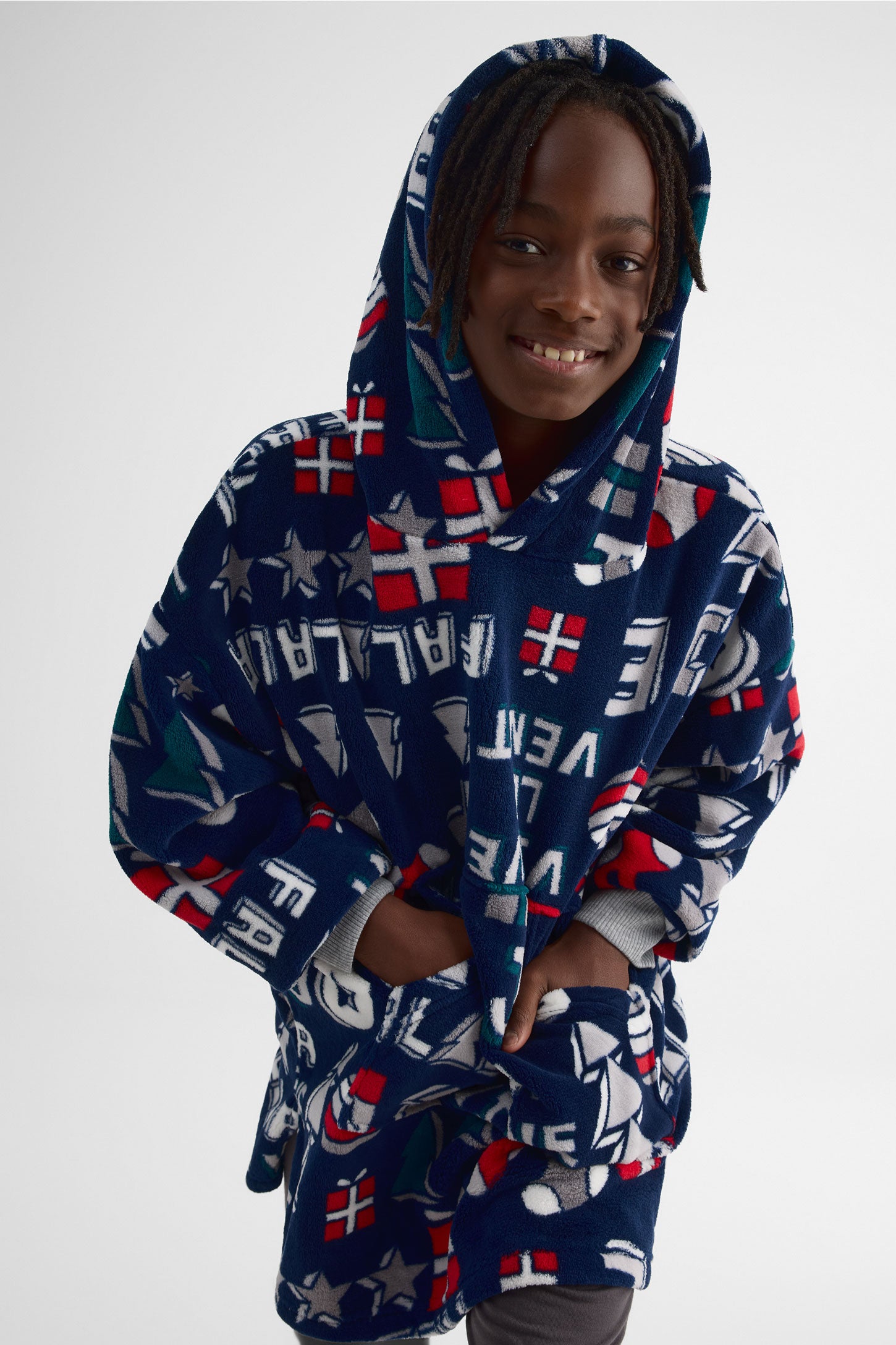 Chandail oversize à capuchon – Ado garçon && MARIN/MULTI