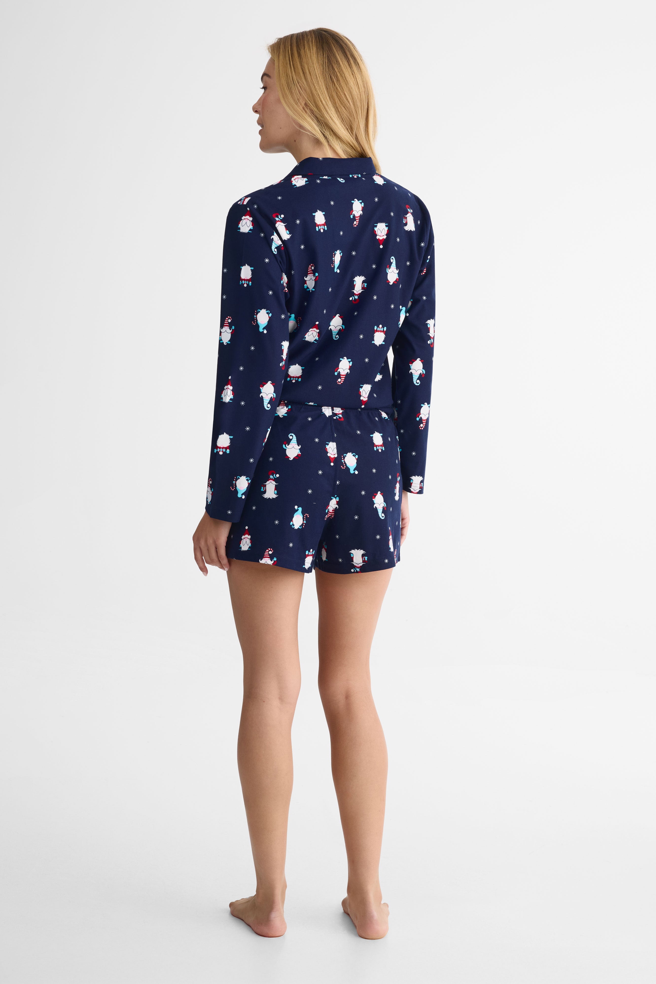 Short pyjama taille élastique en flanelle imprimé – Femme && MARIN/MULTI