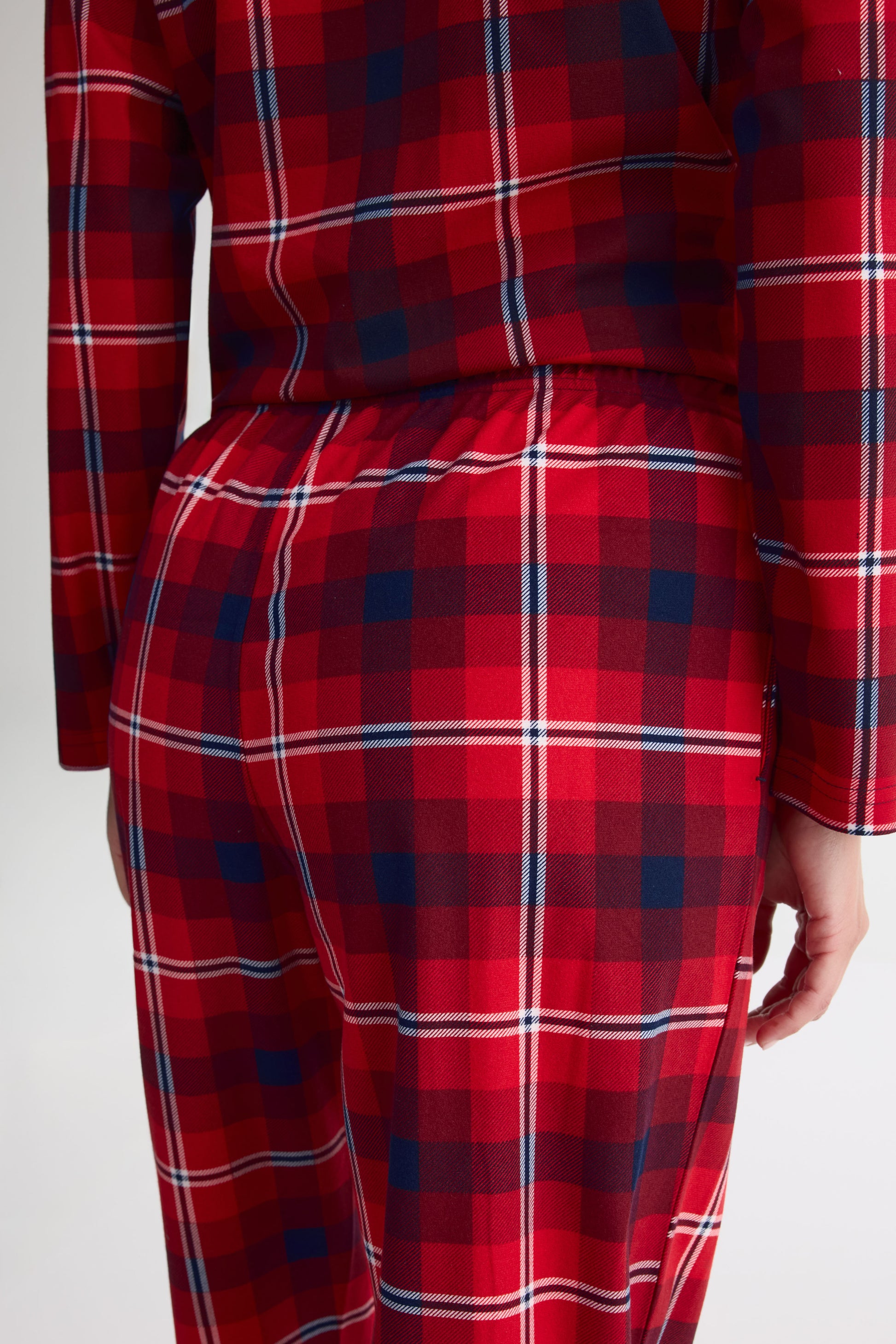 Pantalon pyjama élastique flanelle imprimé – Femme && ROUGE/MULTI