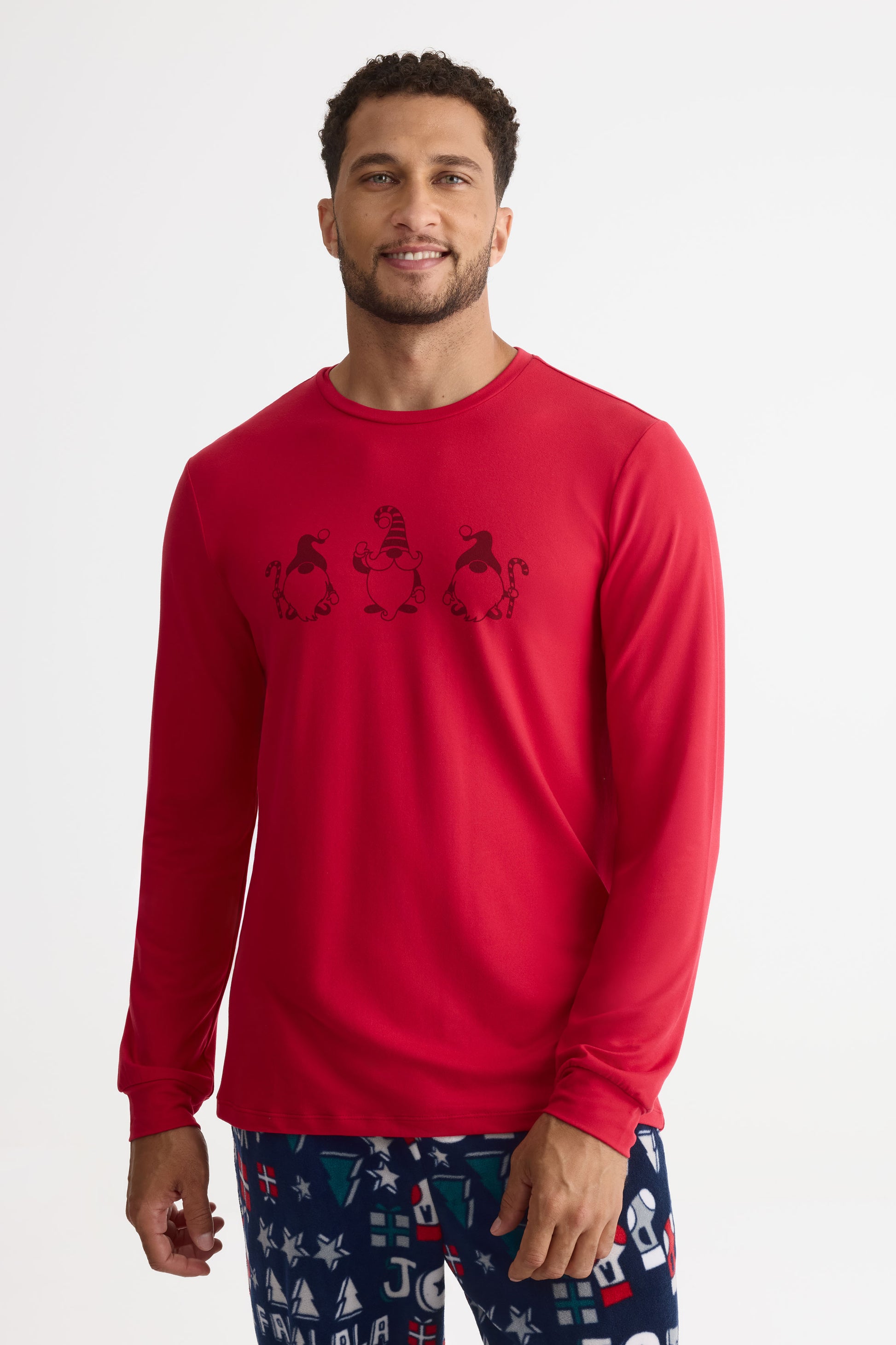 Chandail pyjama graphique - Homme && ROUGE