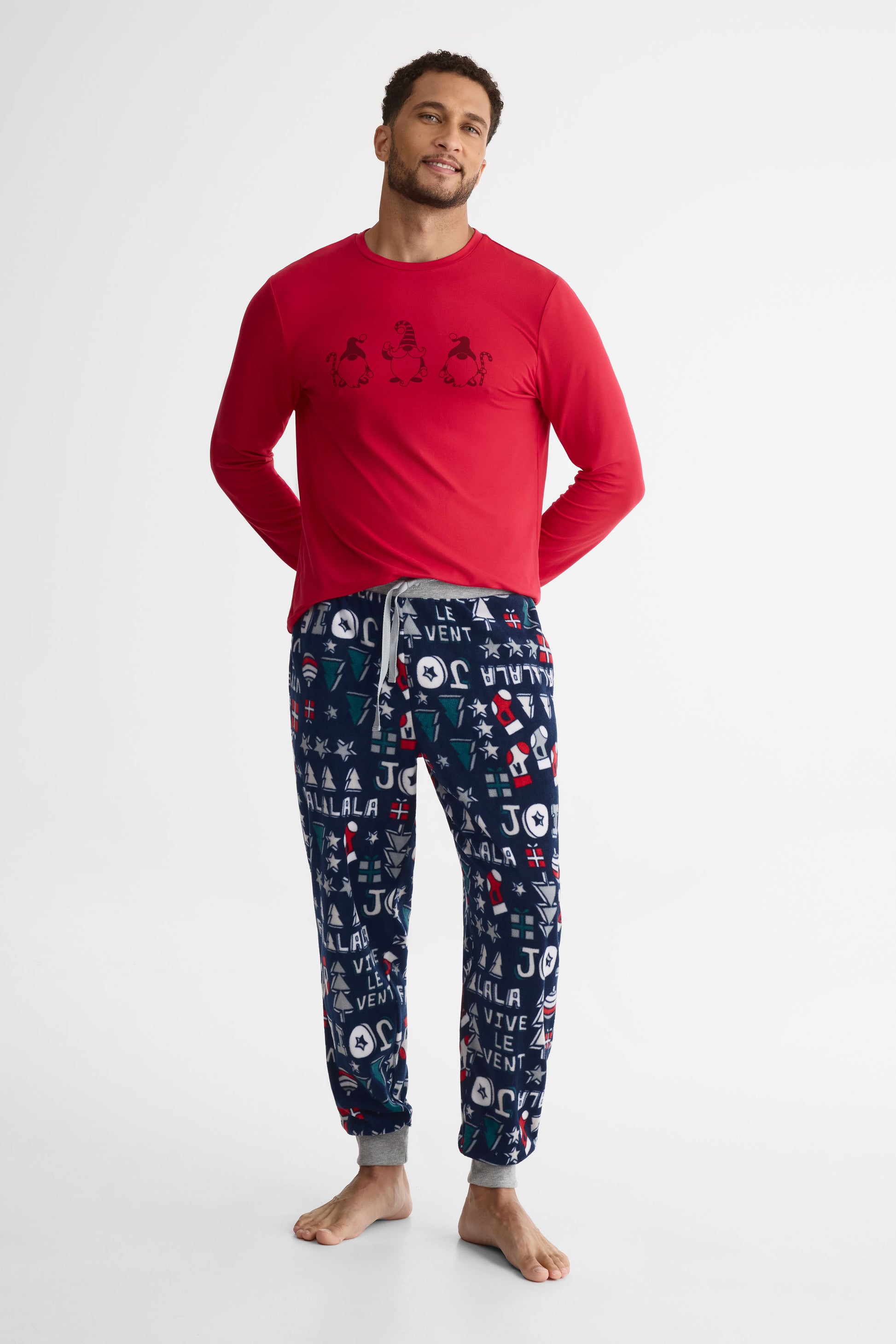 Chandail pyjama graphique - Homme && ROUGE