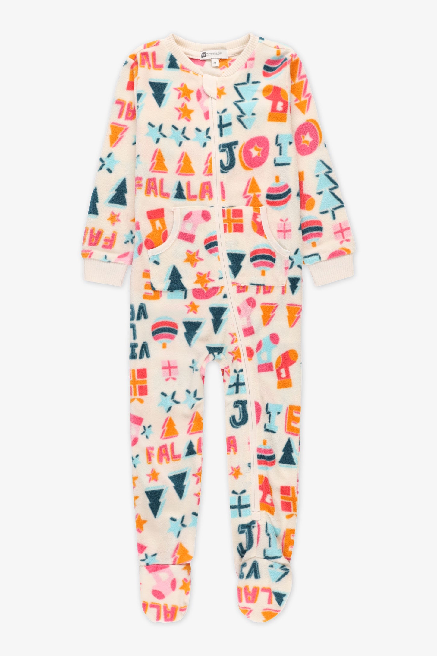 Pyjama 1 pièce anti-dérapant - Bébé garçon && BLANC CASSÉ/MULTI