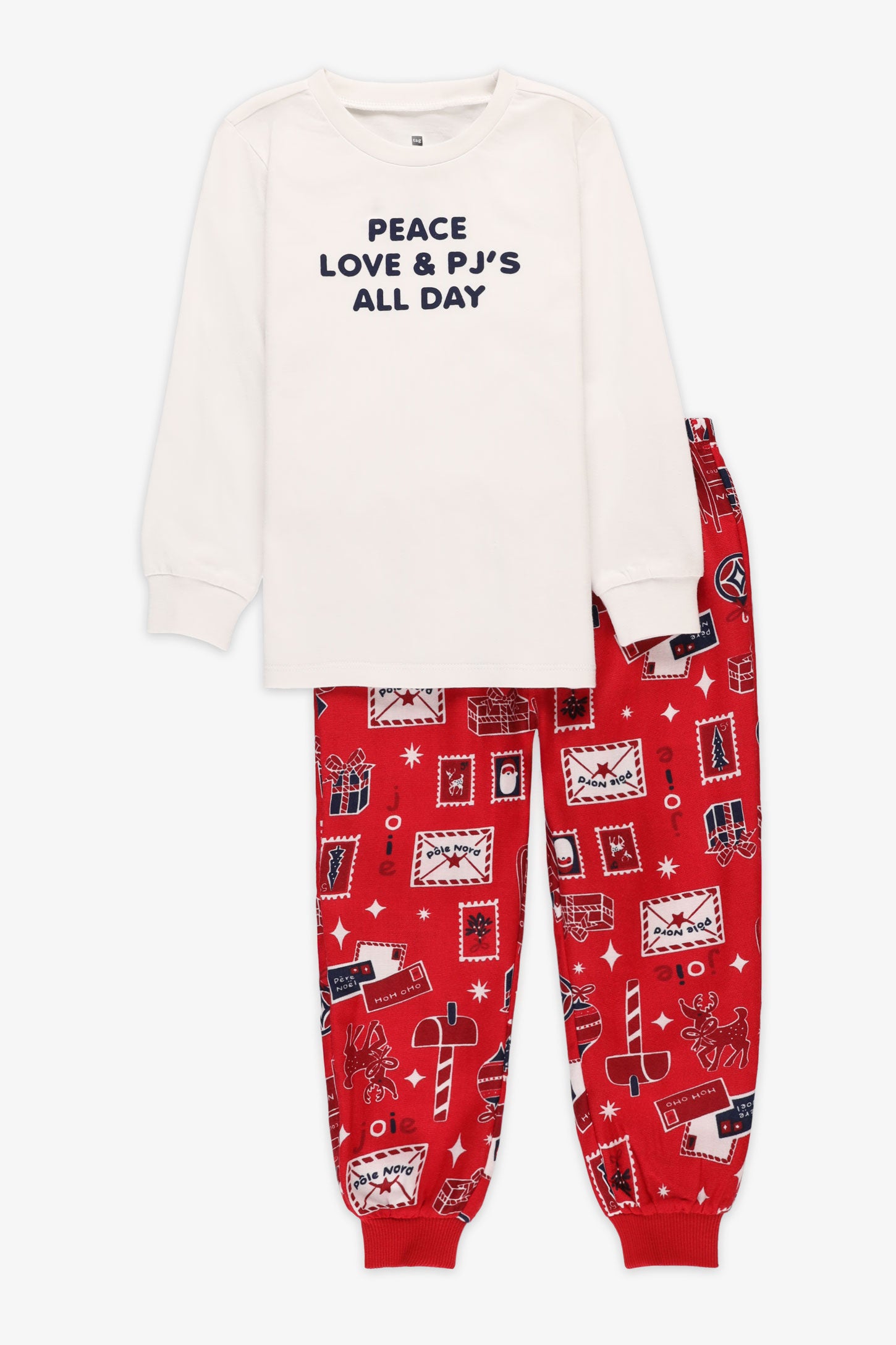 Pyjama 2 pièces unisexe en coton - Bébé garçon && BLANC