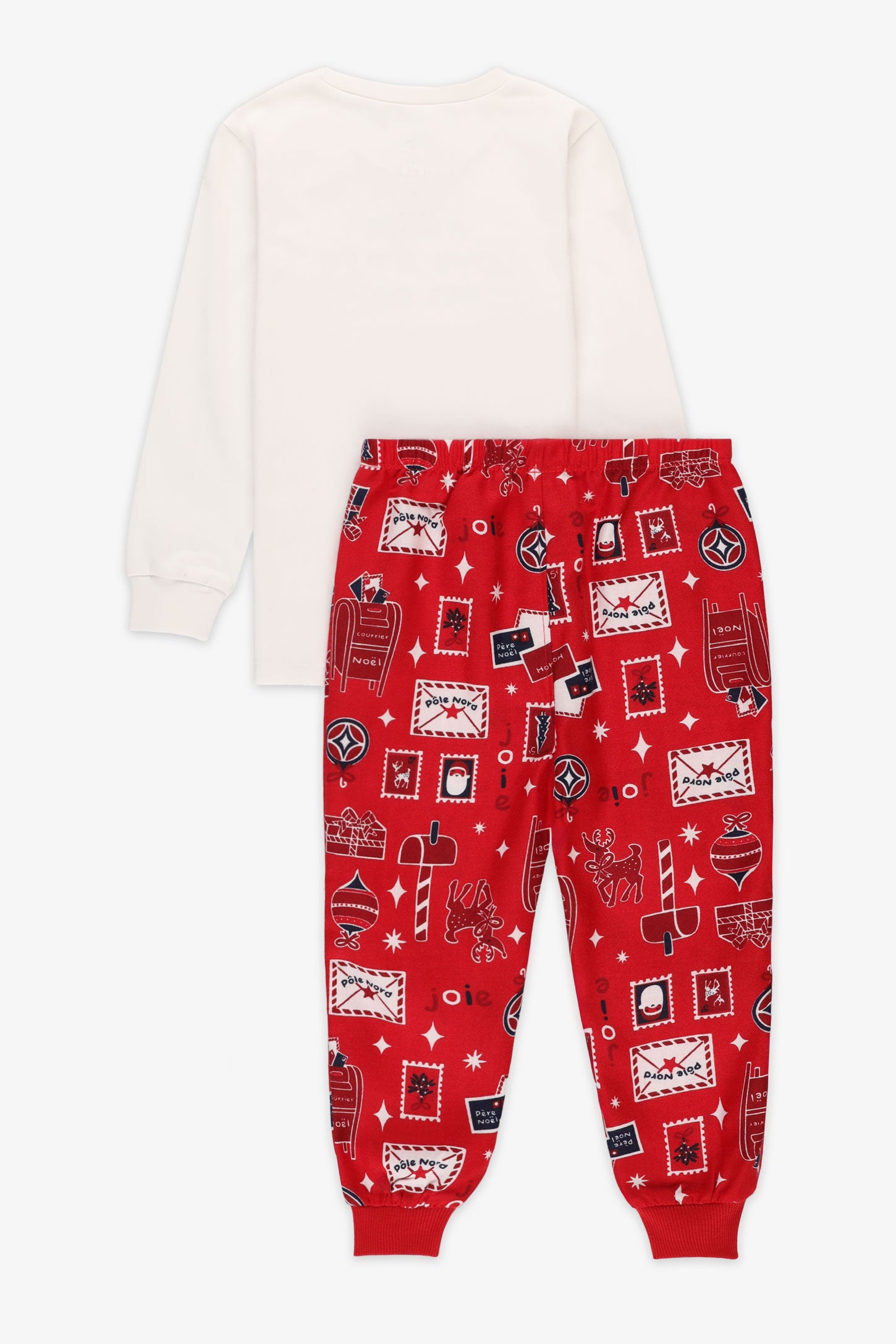 Pyjama 2 pièces unisexe en coton - Bébé garçon && BLANC