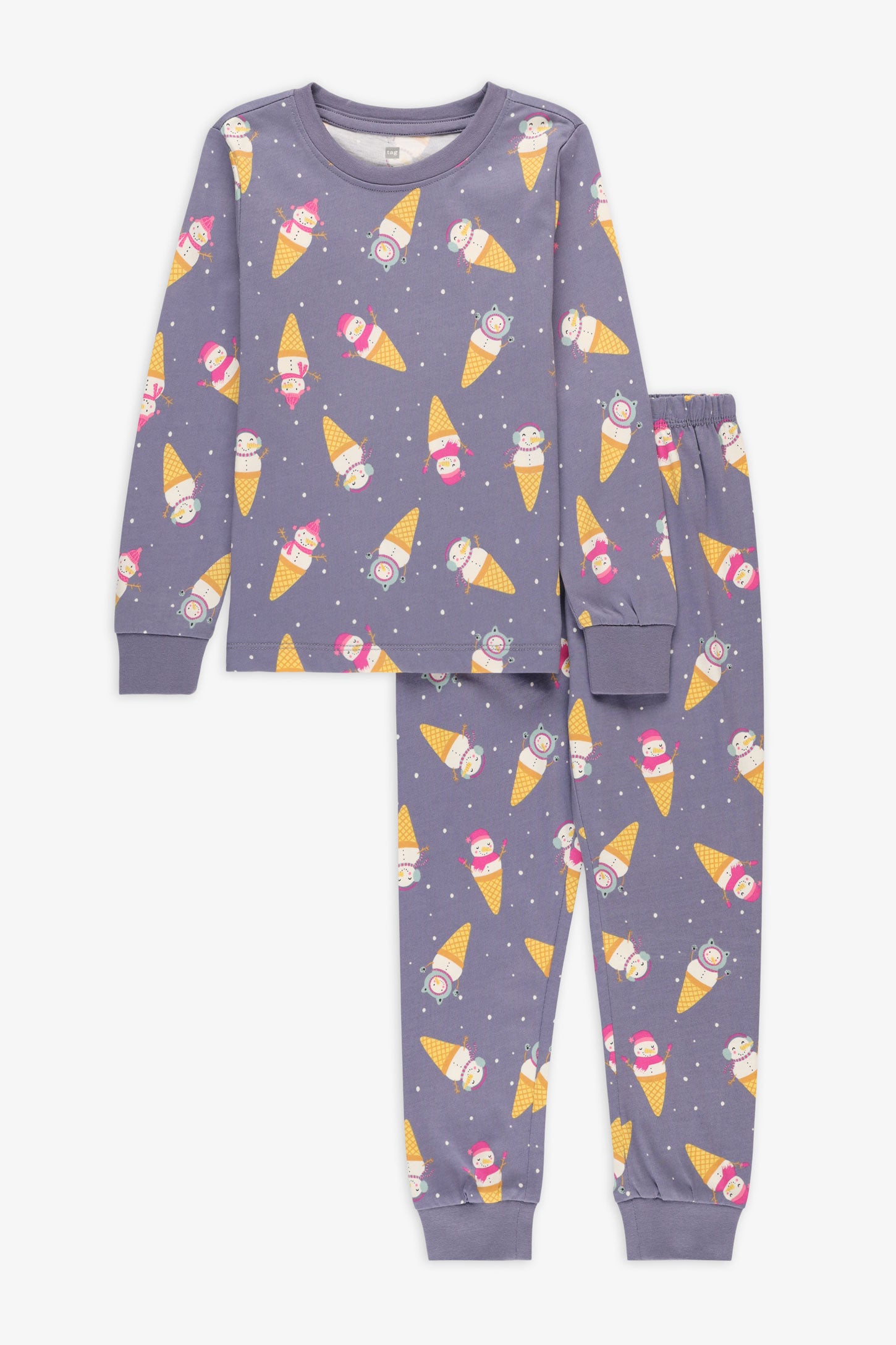 Ensemble pyjama 2 pièces 2/35$ - Enfant fille && GRIS MULTI