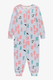 Pyjama 1 pièce imprimé - Enfant fille && BLEU MULTI