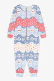 Pyjama 1 pièce velours imprimé - Enfant fille && ROSE MULTI