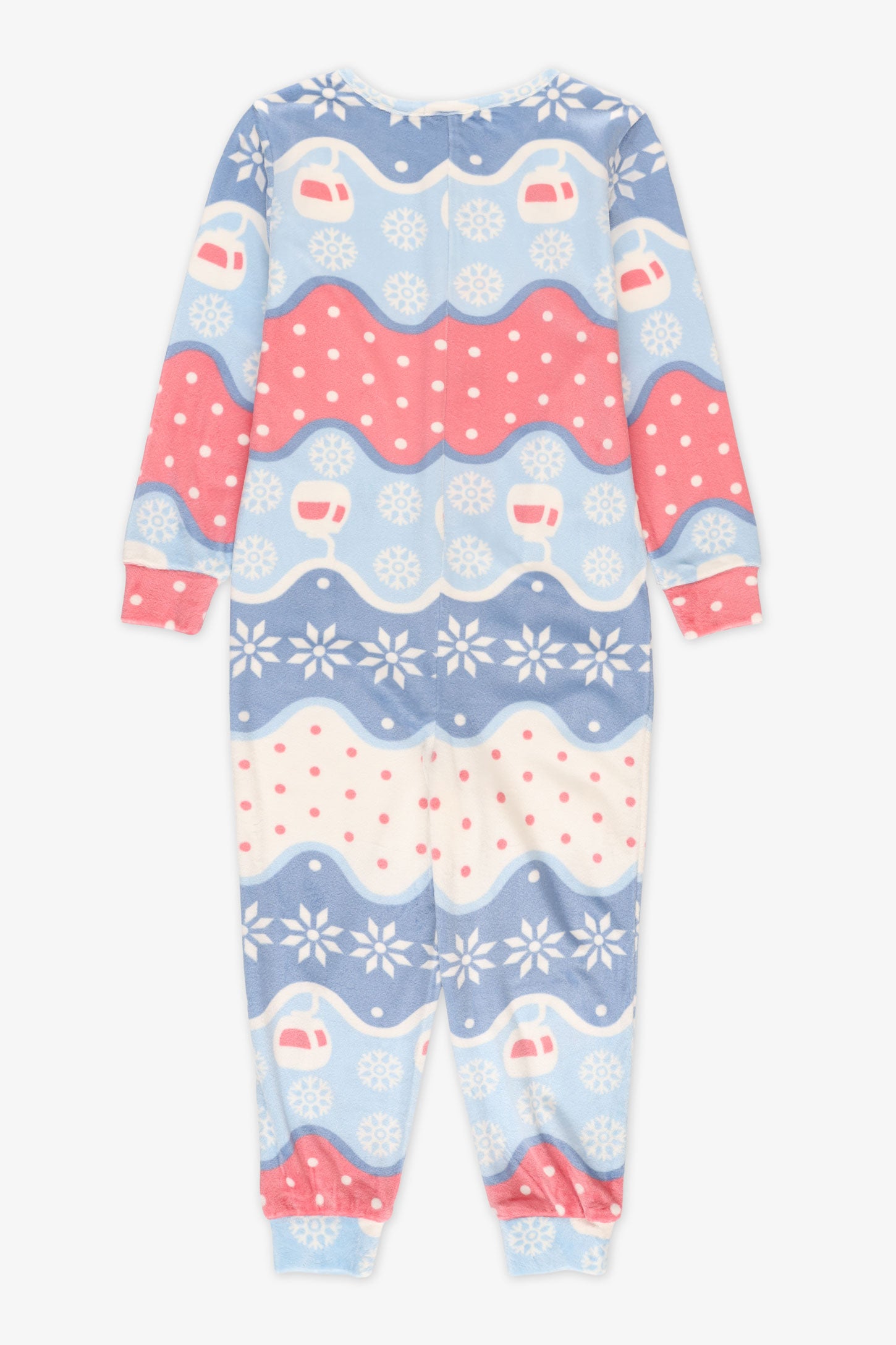 Pyjama 1 pièce velours imprimé - Enfant fille && ROSE MULTI