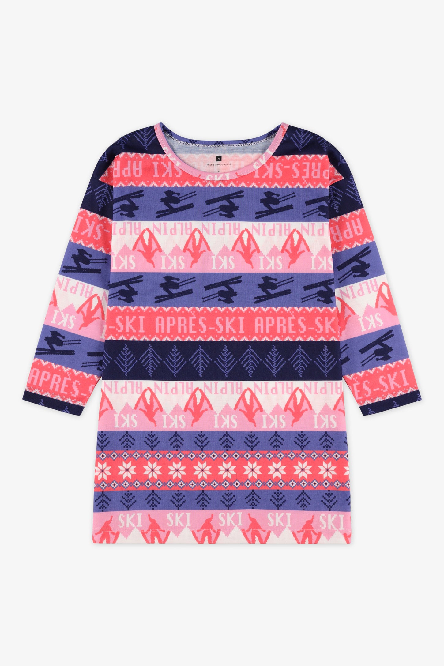 Jaquette M/longues imprimée – Enfant fille && CORAIL/MULTI