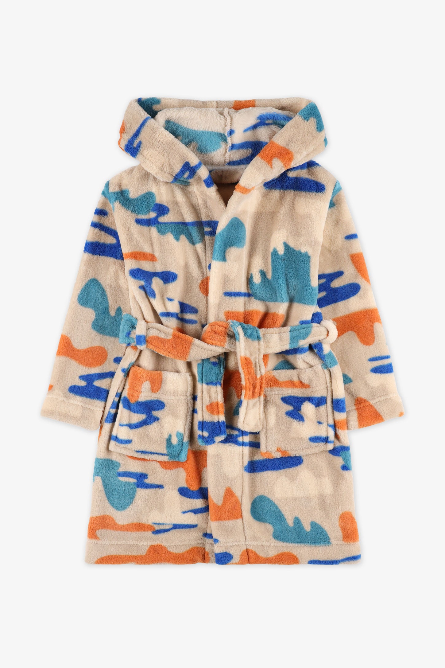 Robe de chambre à capuchon - Enfant garçon && BEIGE/MULTI