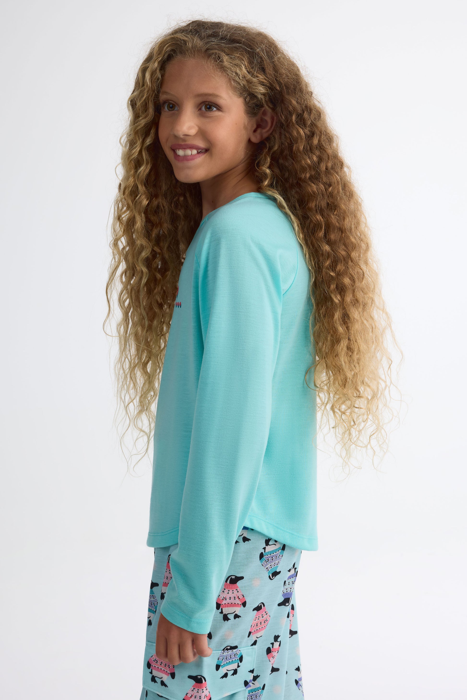 Pyjama 1 pièce léger graphique – Ado fille && AQUA