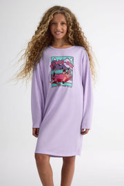 Jaquette M/longues col rond – Ado fille && LAVANDE