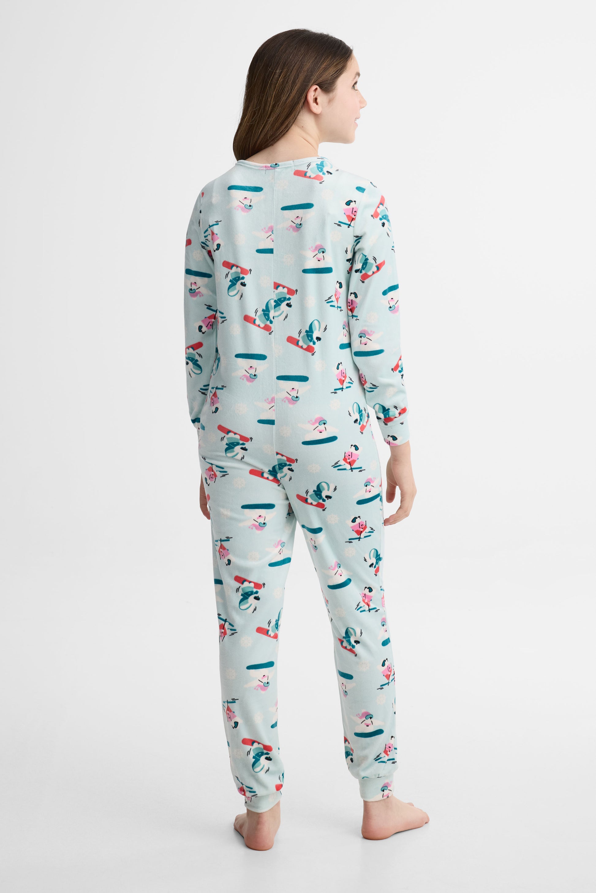 Pyjama 1 pièce velours imprimé – Ado fille && AQUA/MULTI