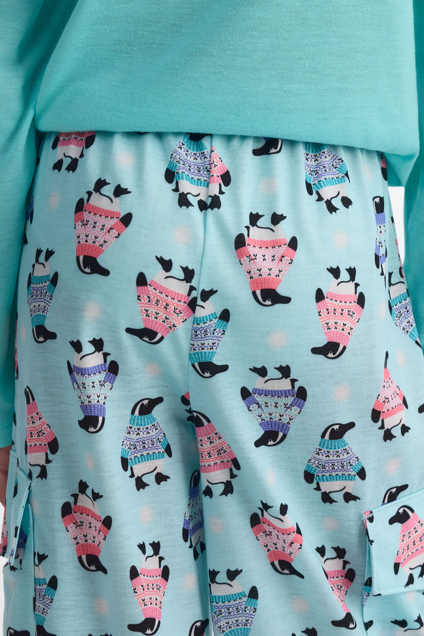 Pyjama 1 pièce imprimé – Ado fille && AQUA/MULTI