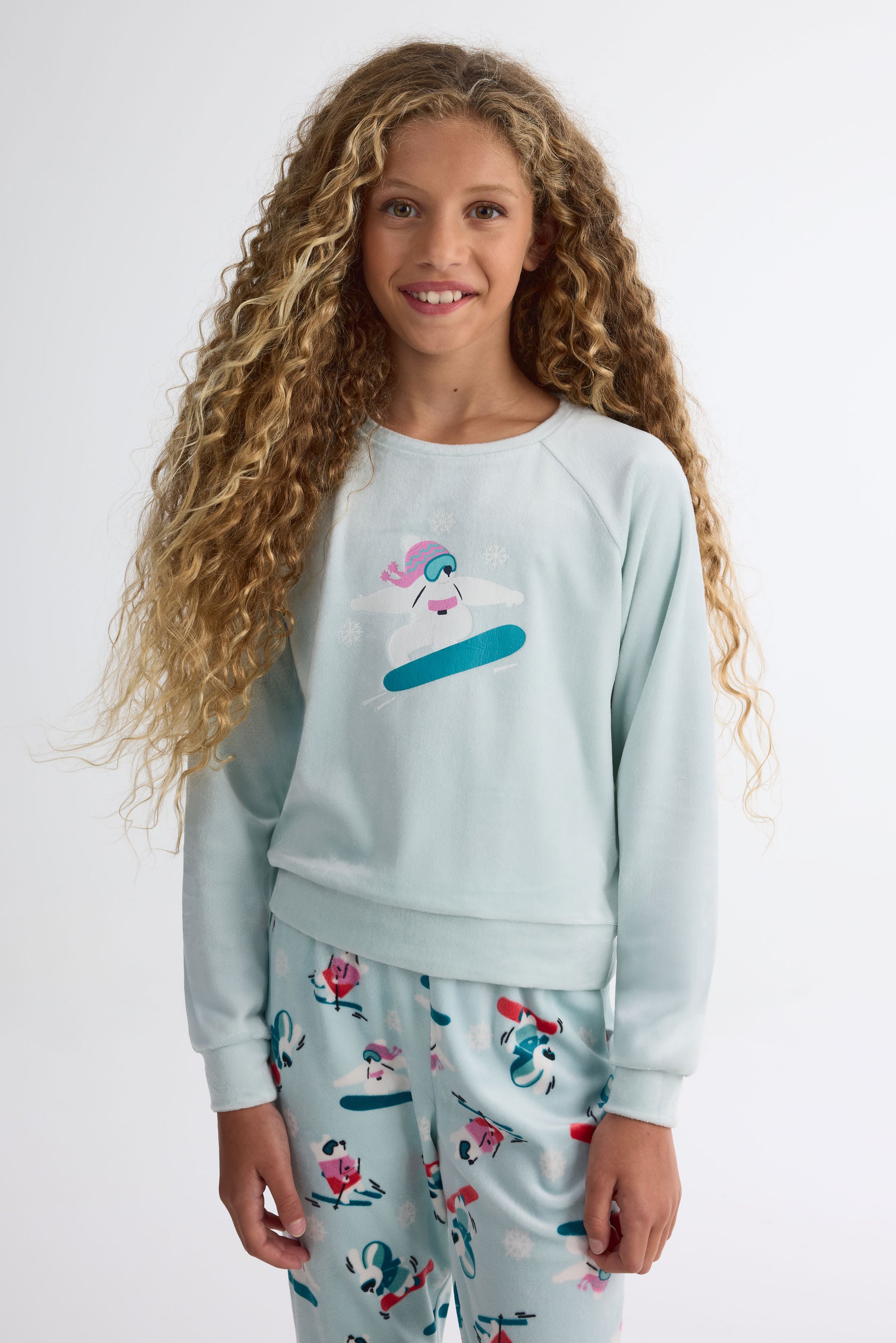 Ensemble pyjama graphique - Ado fille && AQUA