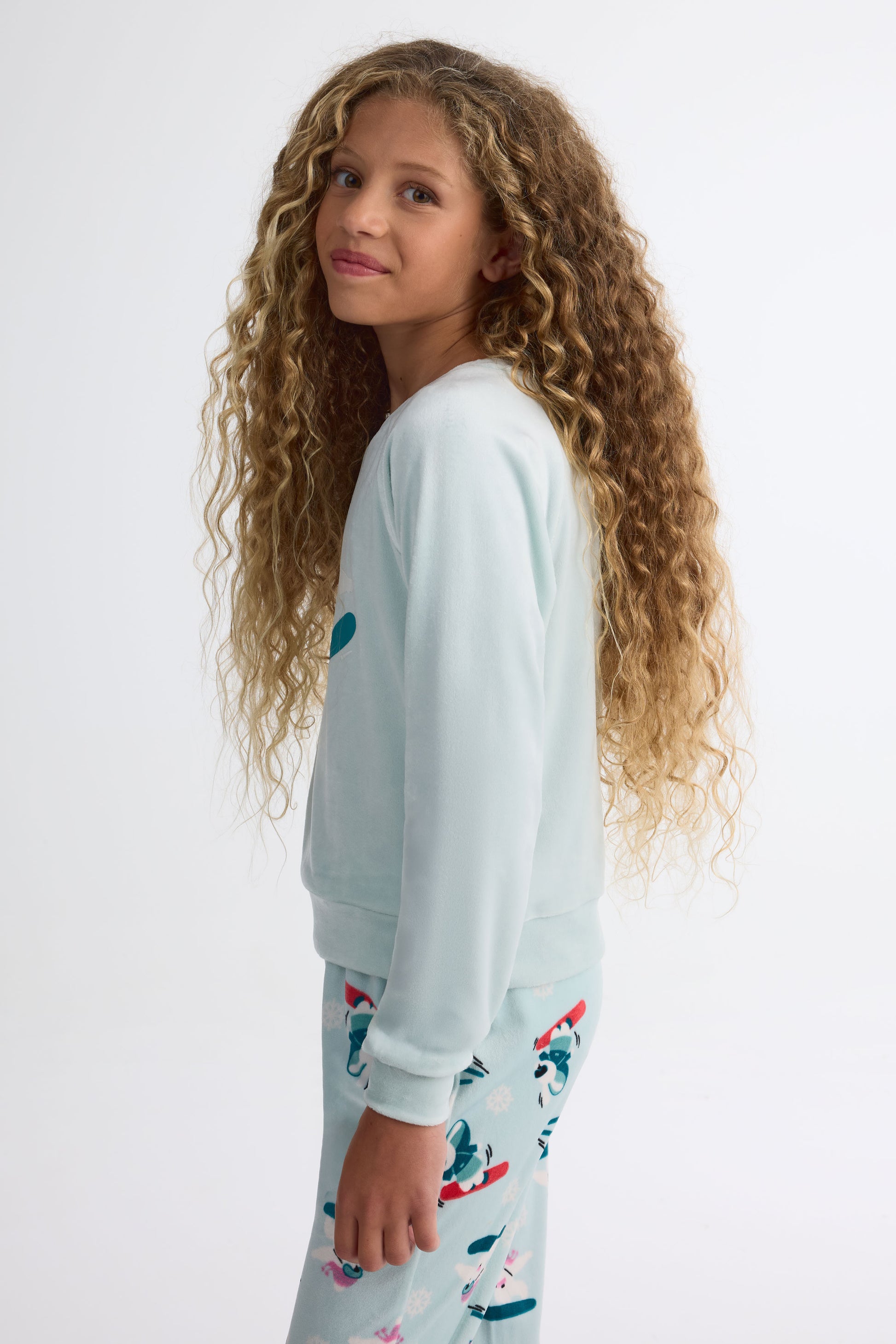 Ensemble pyjama graphique - Ado fille && AQUA