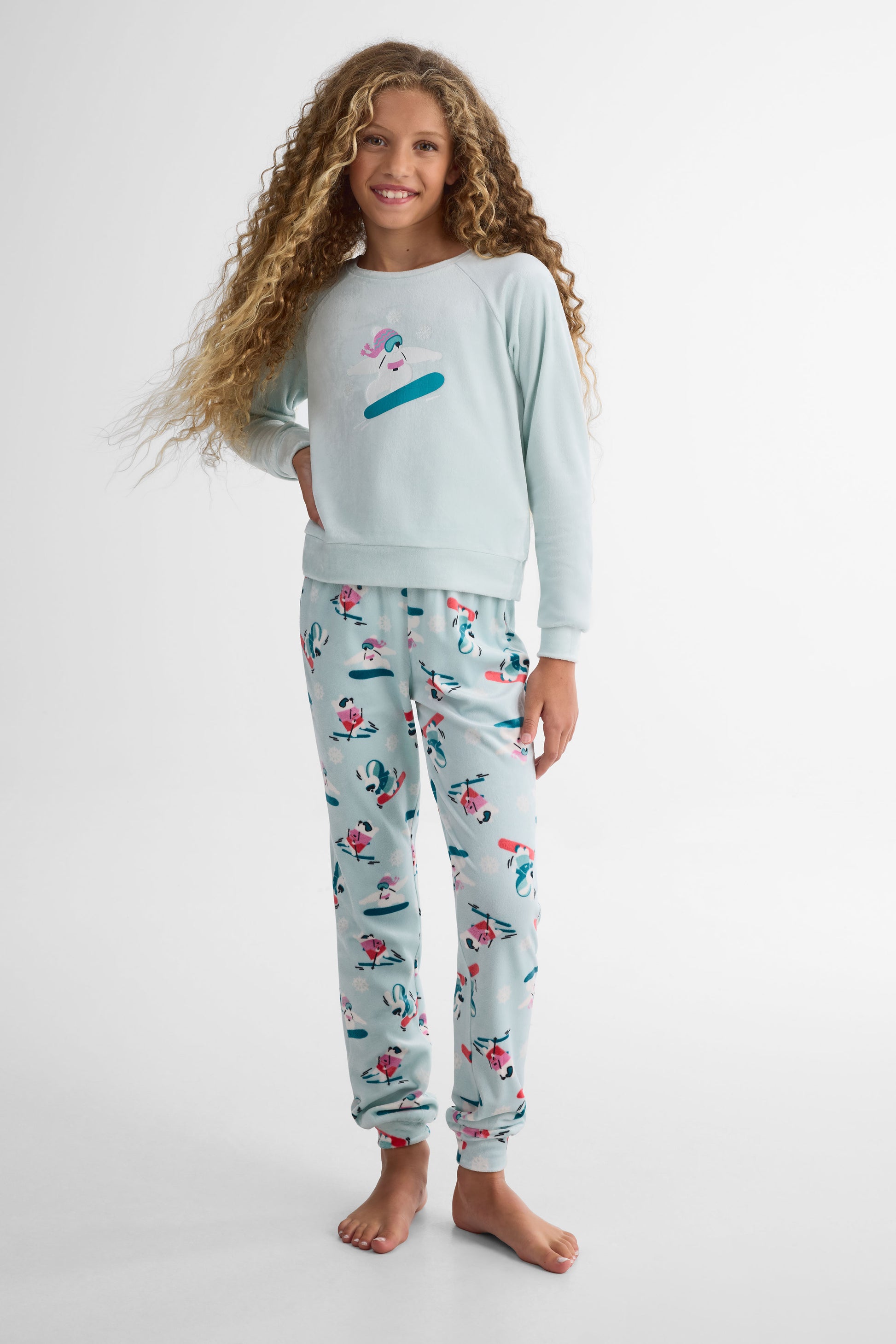 Ensemble pyjama graphique - Ado fille && AQUA