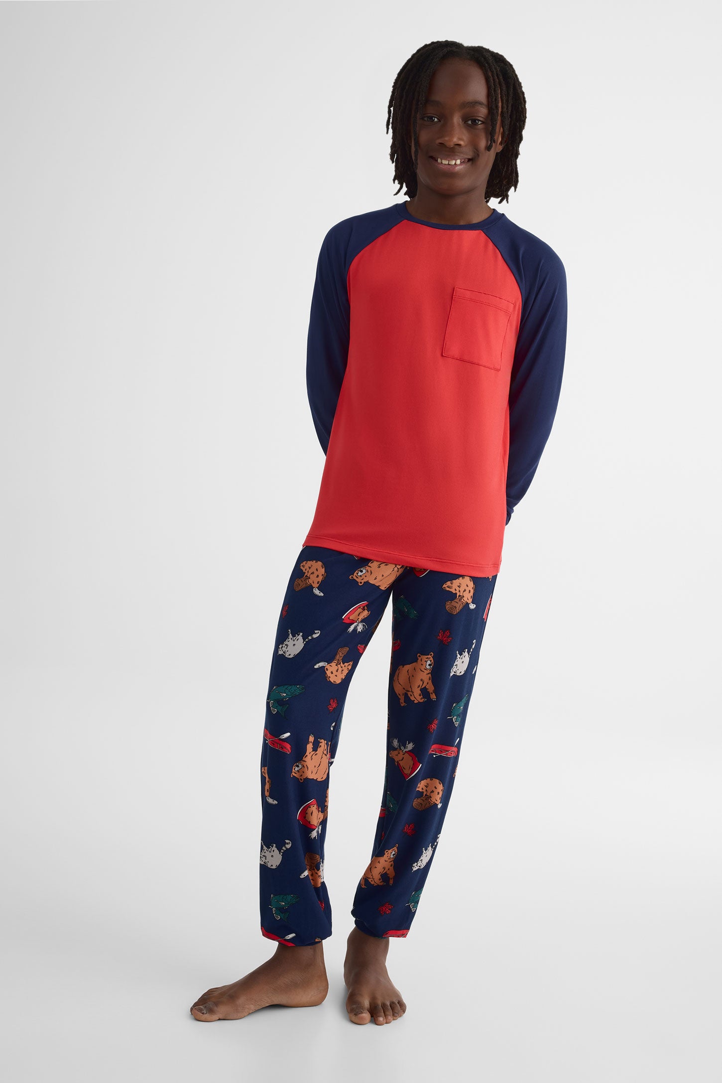 Pyjama 2 pièces graphique 2/40$ – Ado garçon && ROUGE