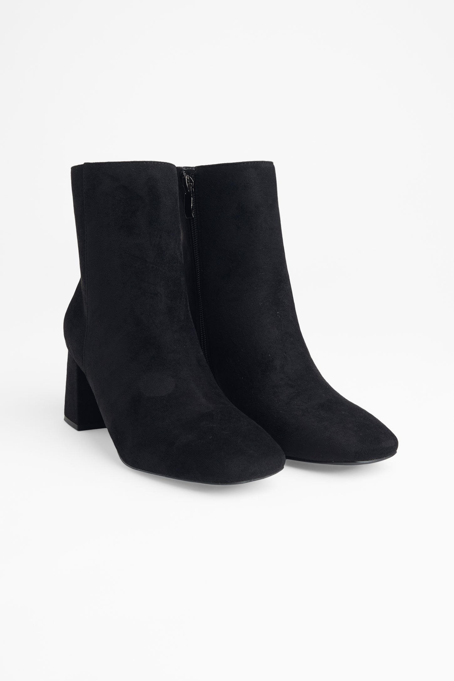 Bottillons microsuède confortables - Femme && NOIR