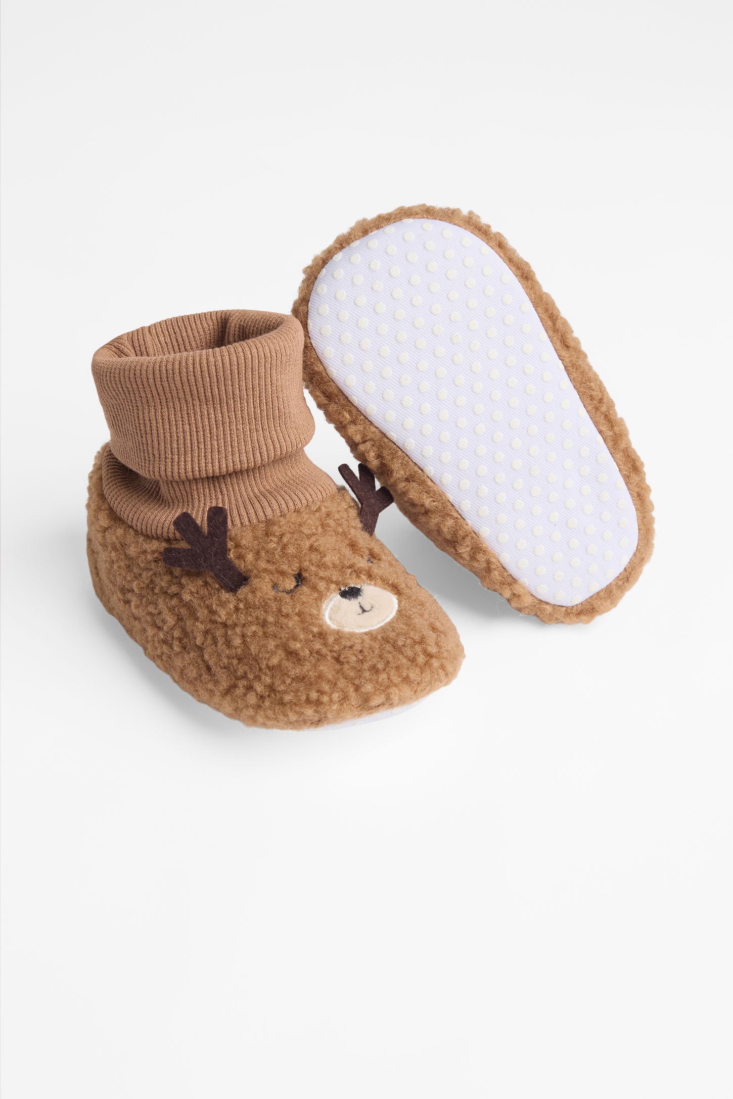Pantoufle en plush - Bébé && BEIGE