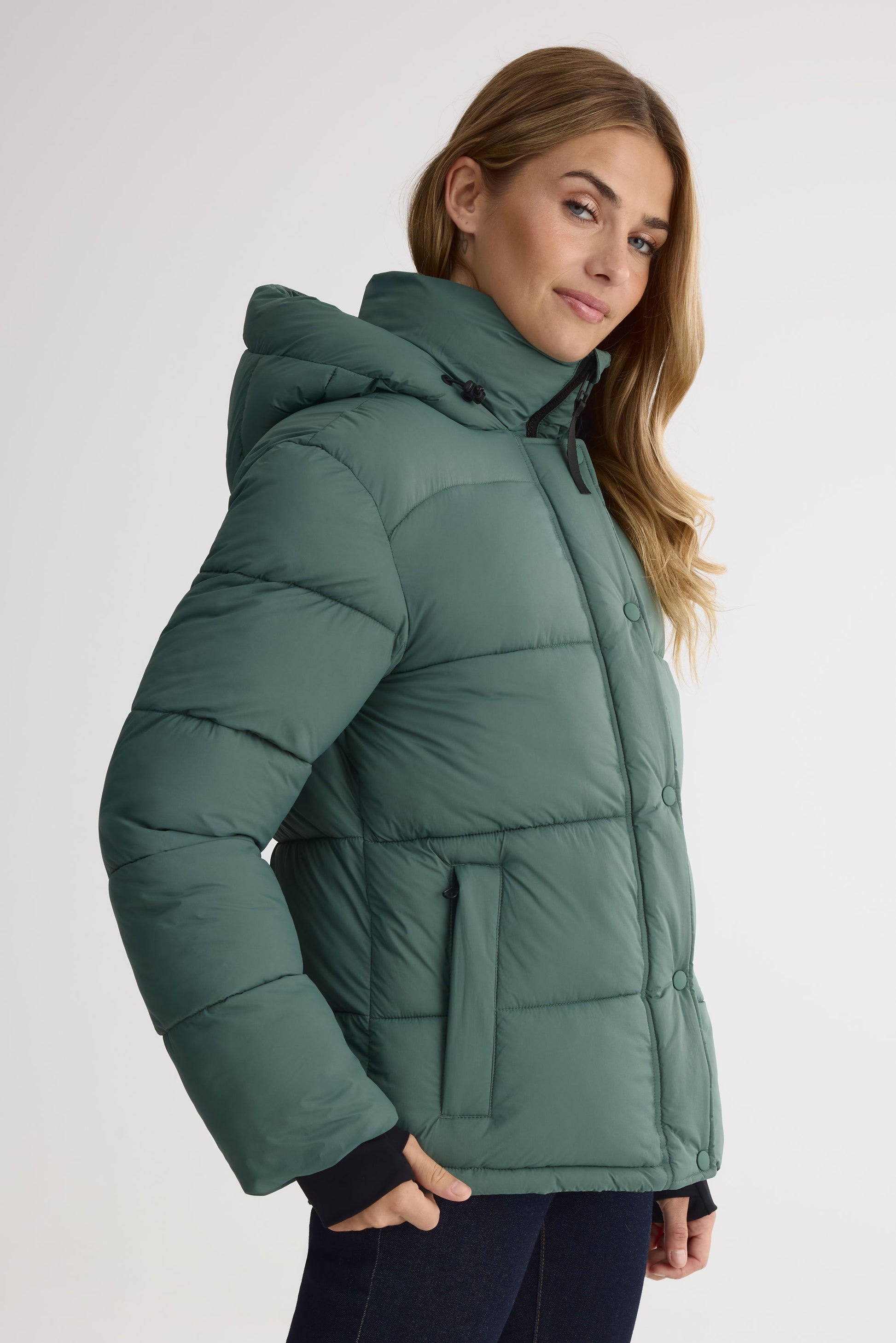 Manteau "puffer" court  - Femme && VERT