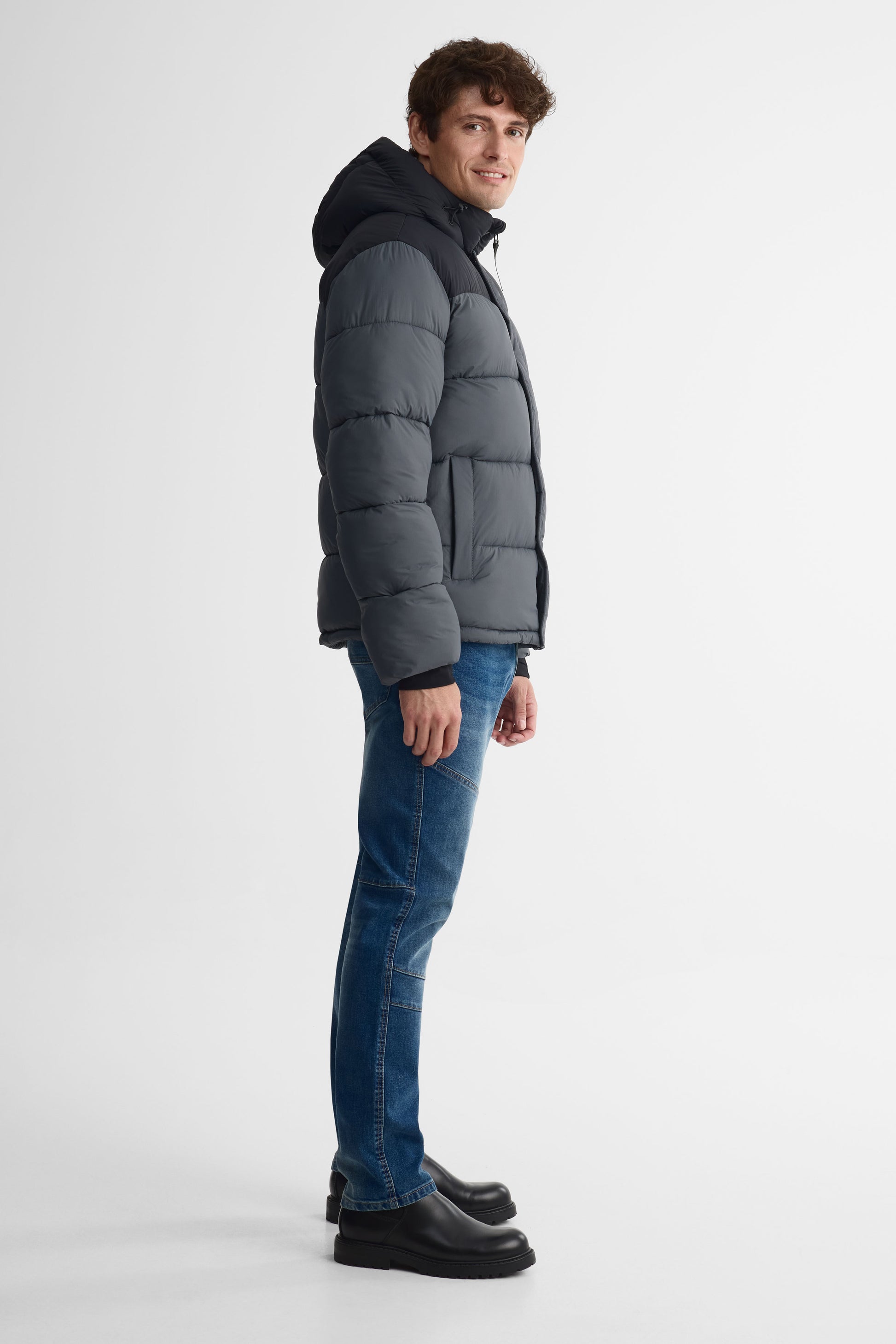 Manteau "puffer" - Homme && CHARBON