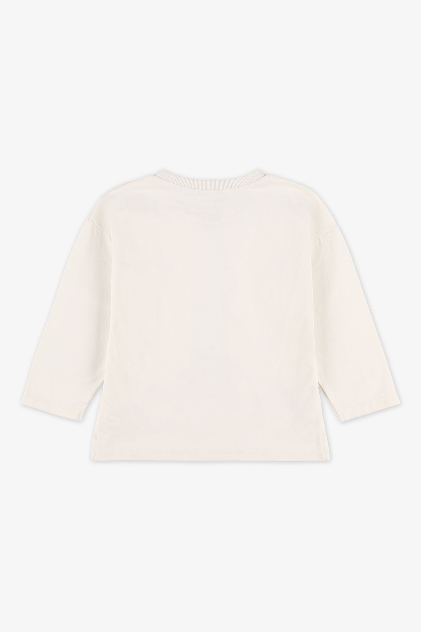 Chandail léger boxy col rond - Bébé garçon && BLANC CASSÉ