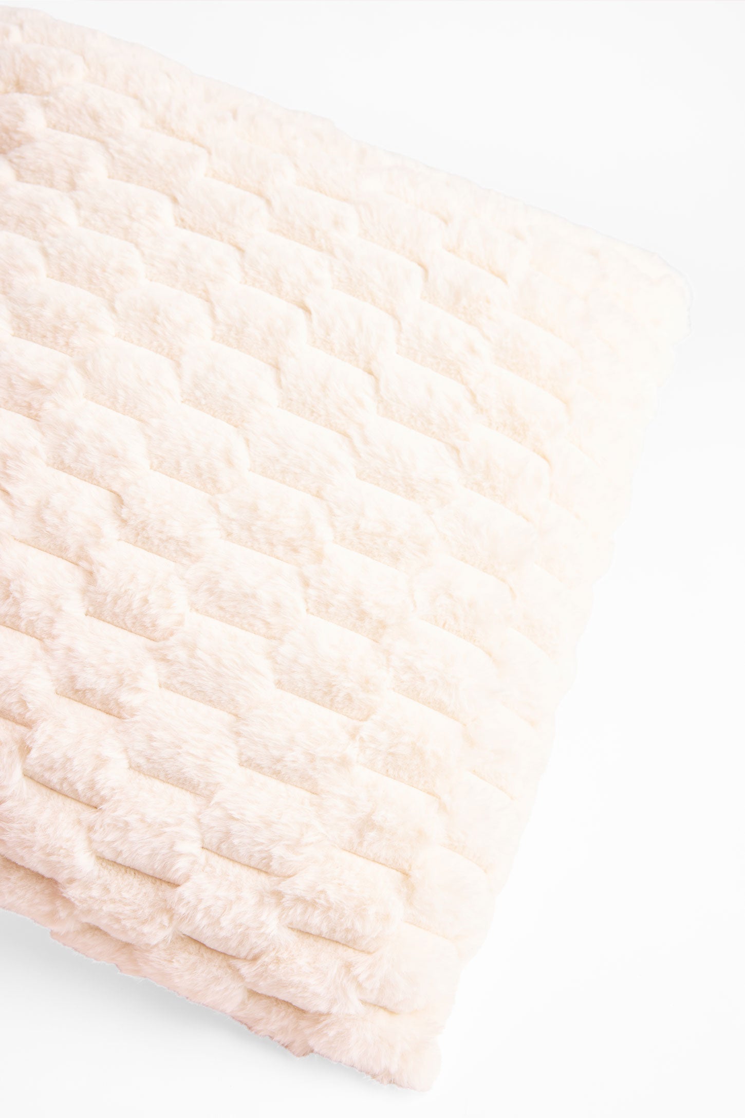 Coussin uni en jacquard 18"x18" && BLANC CASSÉ