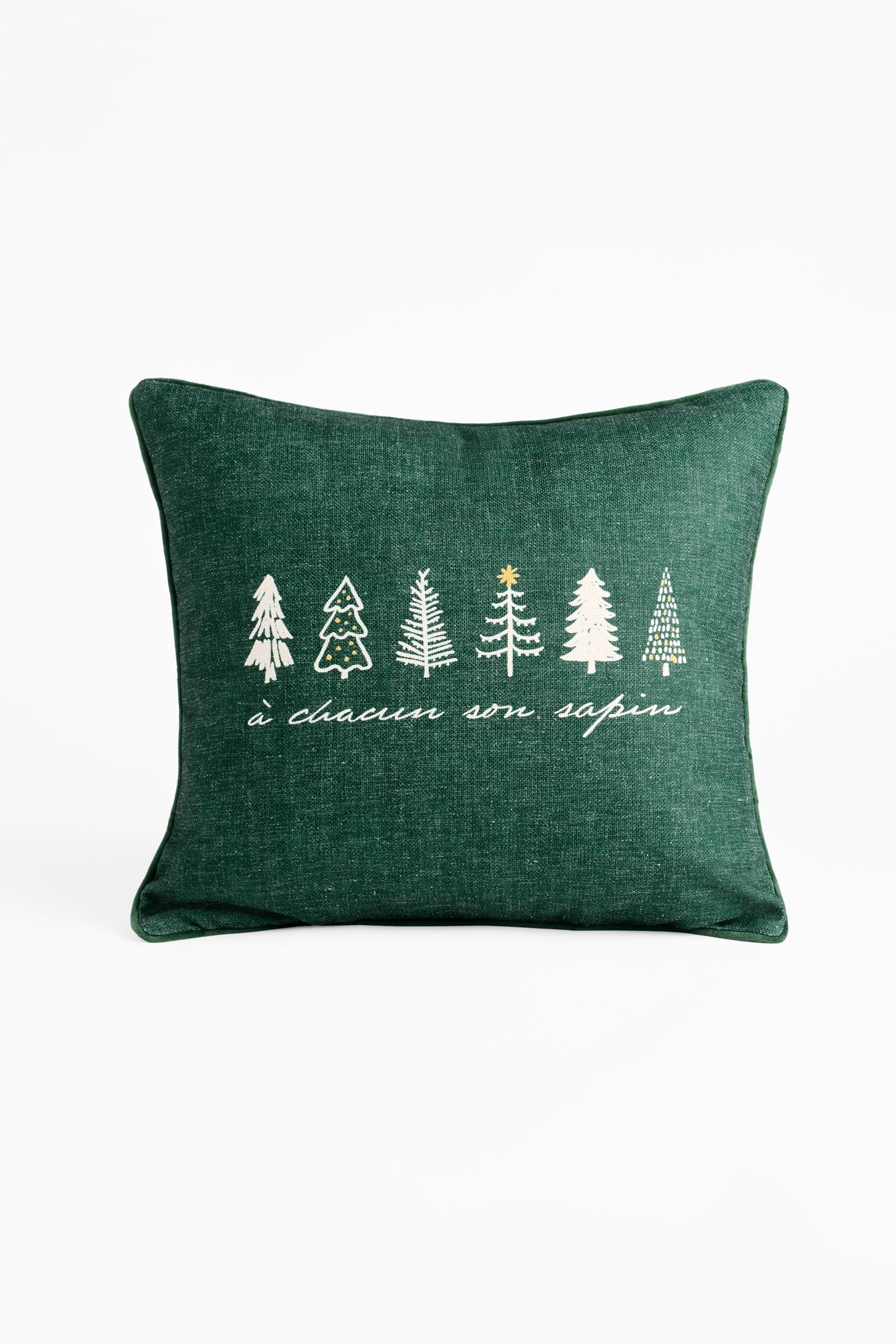 Coussin imprimé 18"x18" && VERT FORET