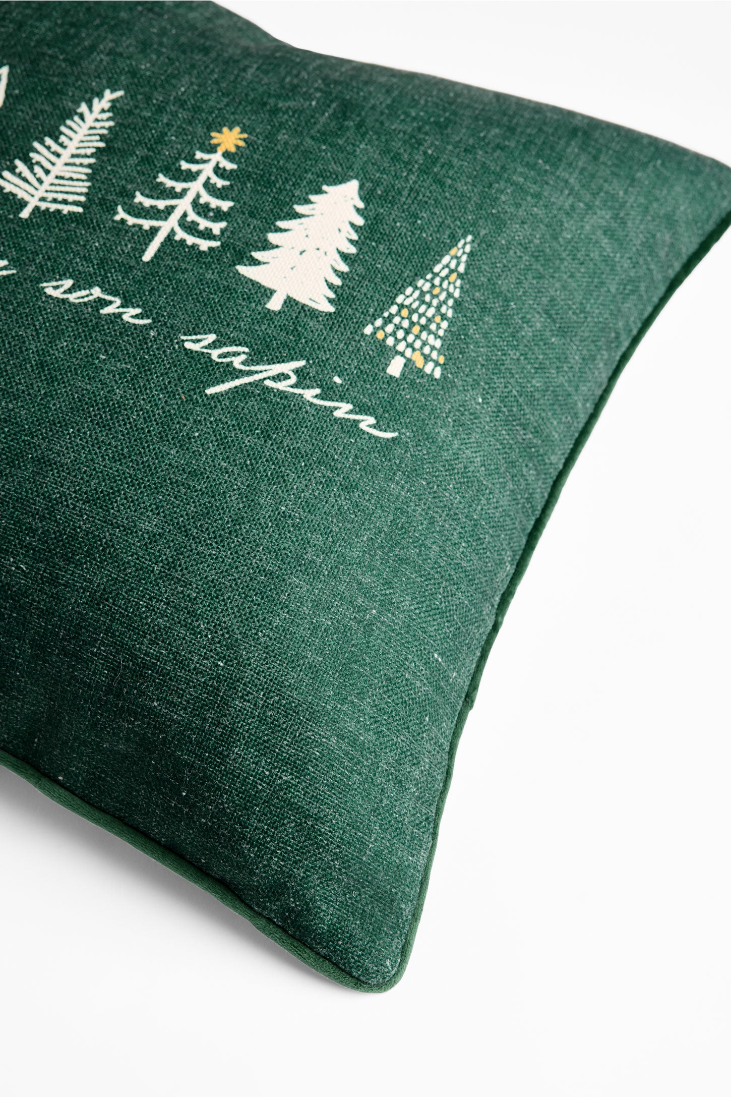 Coussin imprimé 18"x18" && VERT FORET