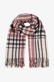 Foulard en tricot à motif carreaux – Femme && ROSE MULTI