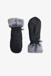 Mitaine isolée en tricot brossé – Femme && NOIR