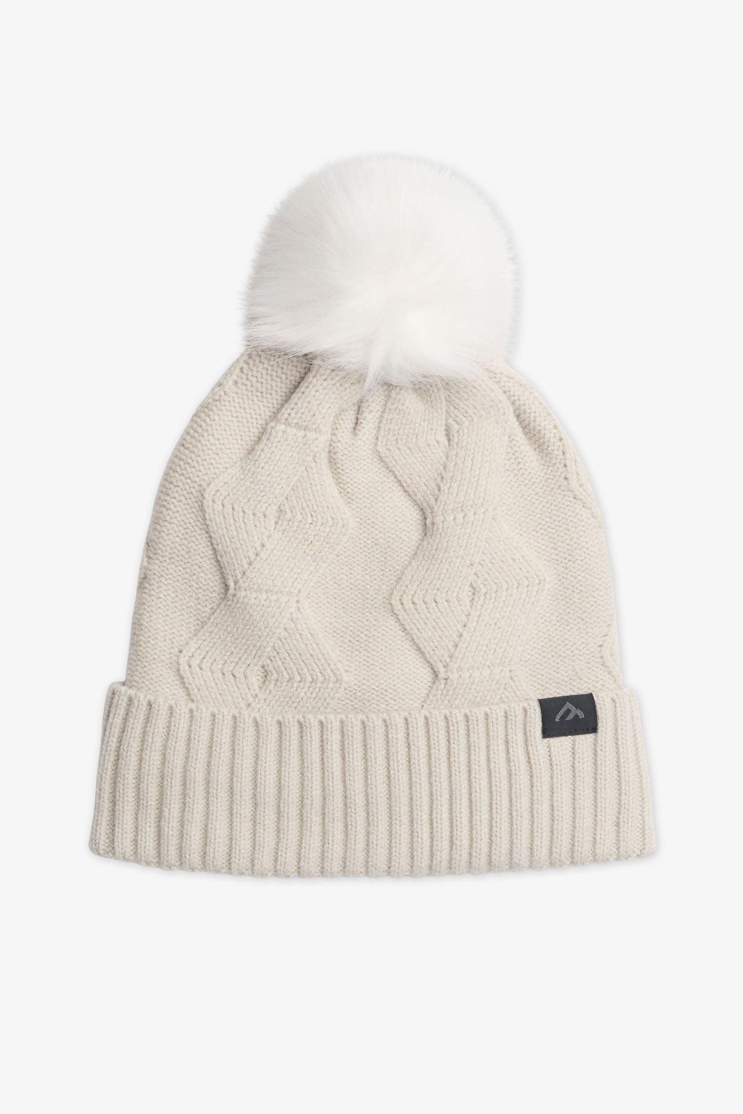 Tuque doublée teddy - Femme && BLANC CASSÉ