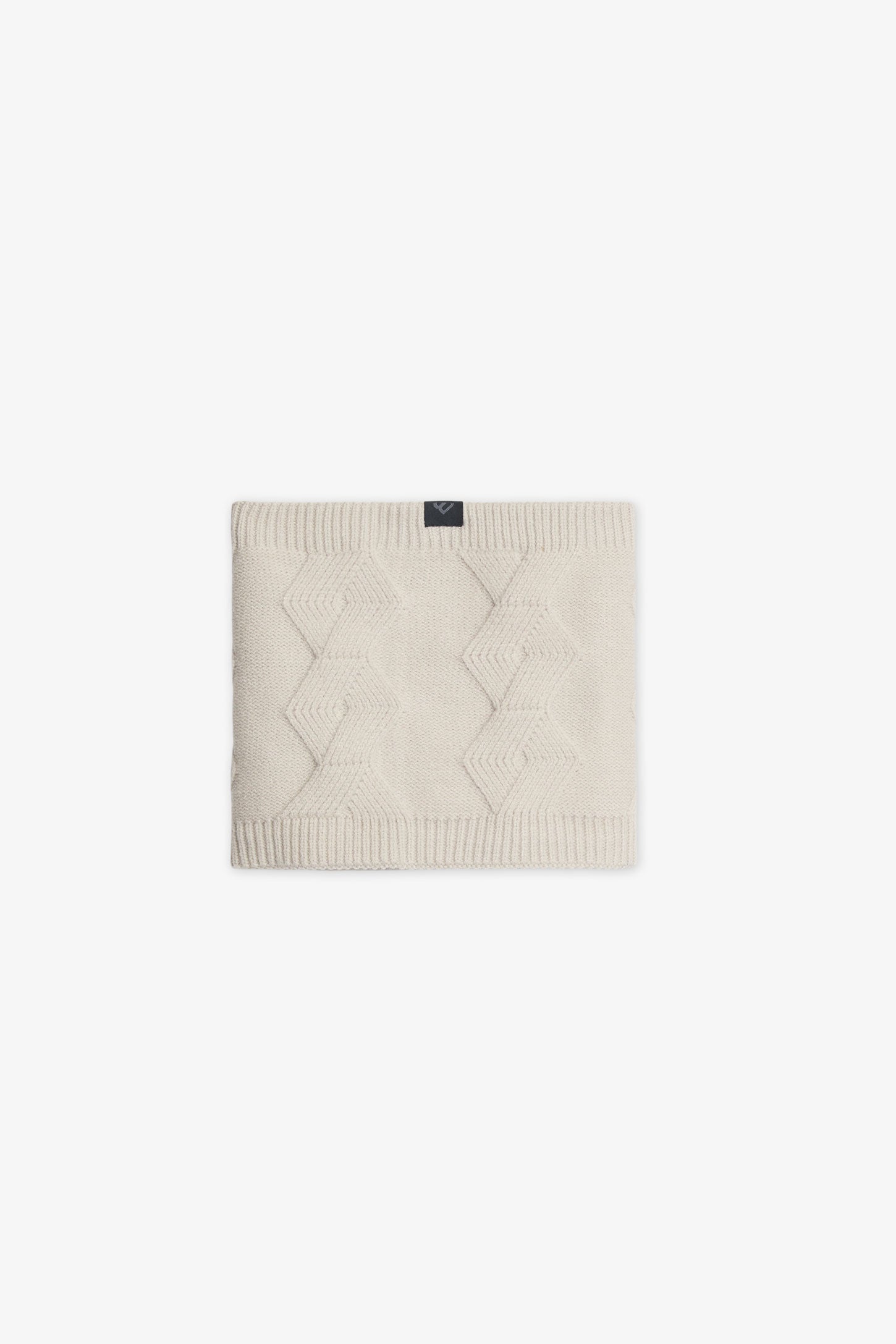 Cache-cou doublé teddy - Femme && BLANC CASSÉ