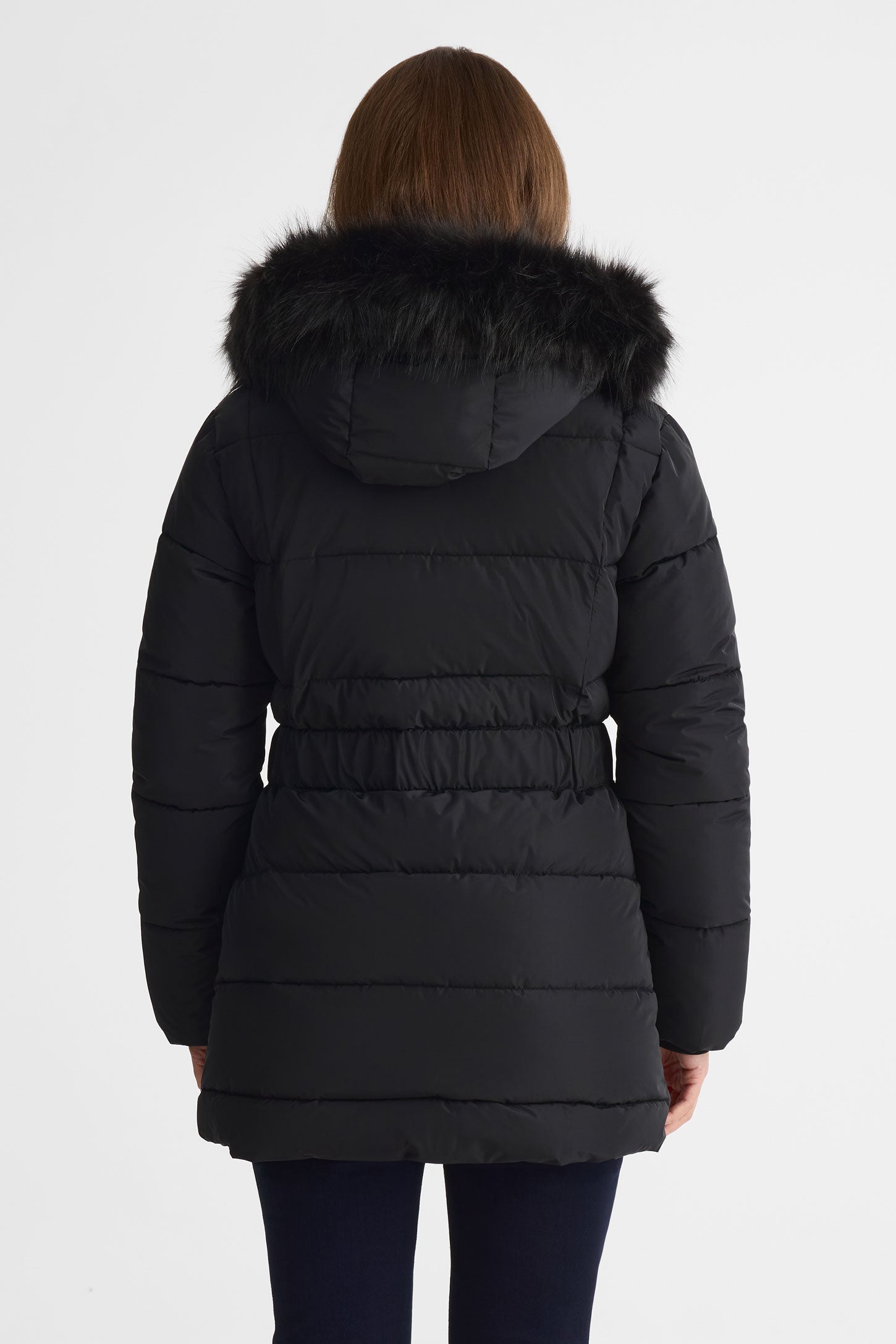 Manteau isolé avec capuchon - Femme && NOIR