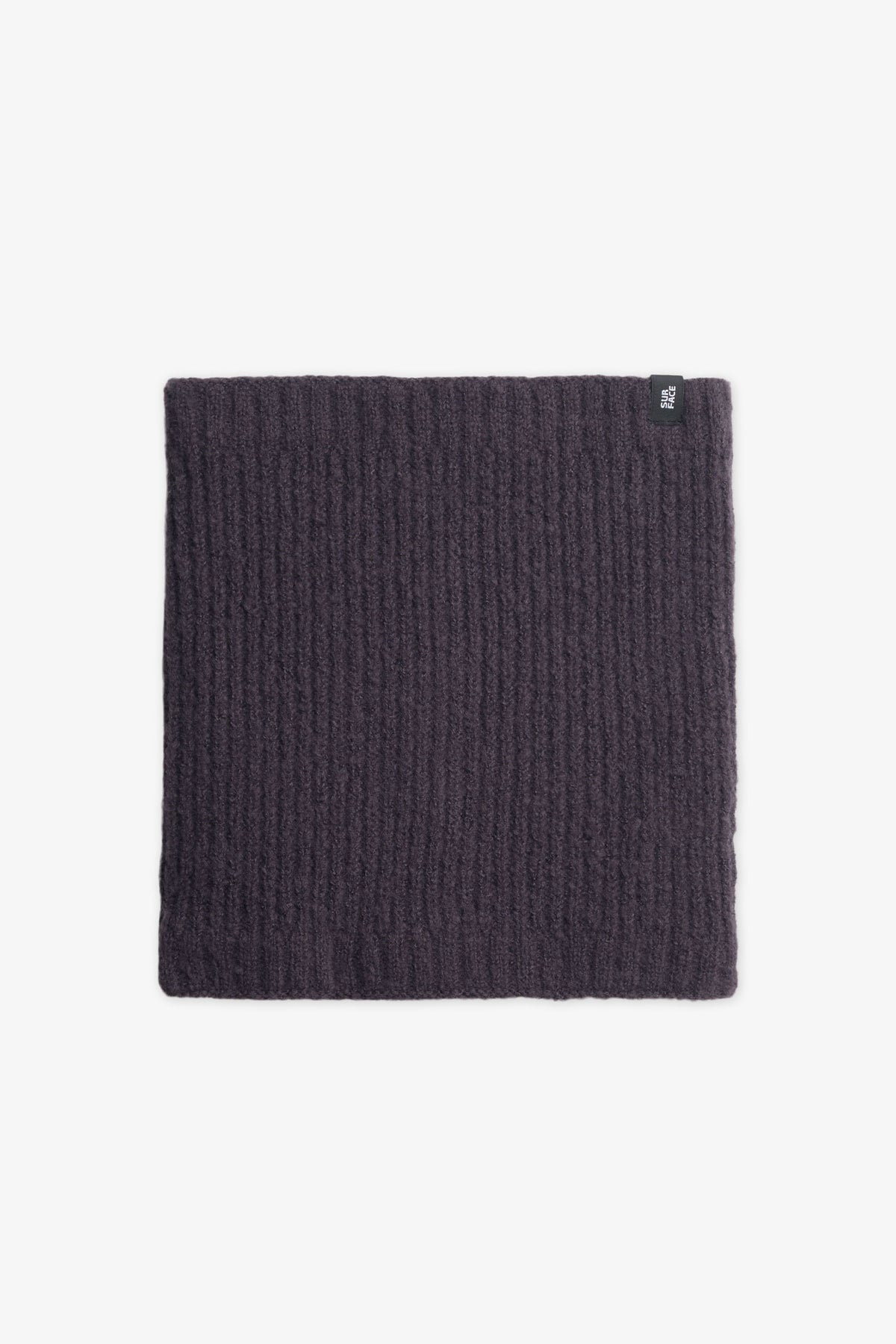 Cache-cou en tricot doublé polaire – Femme && CHARBON